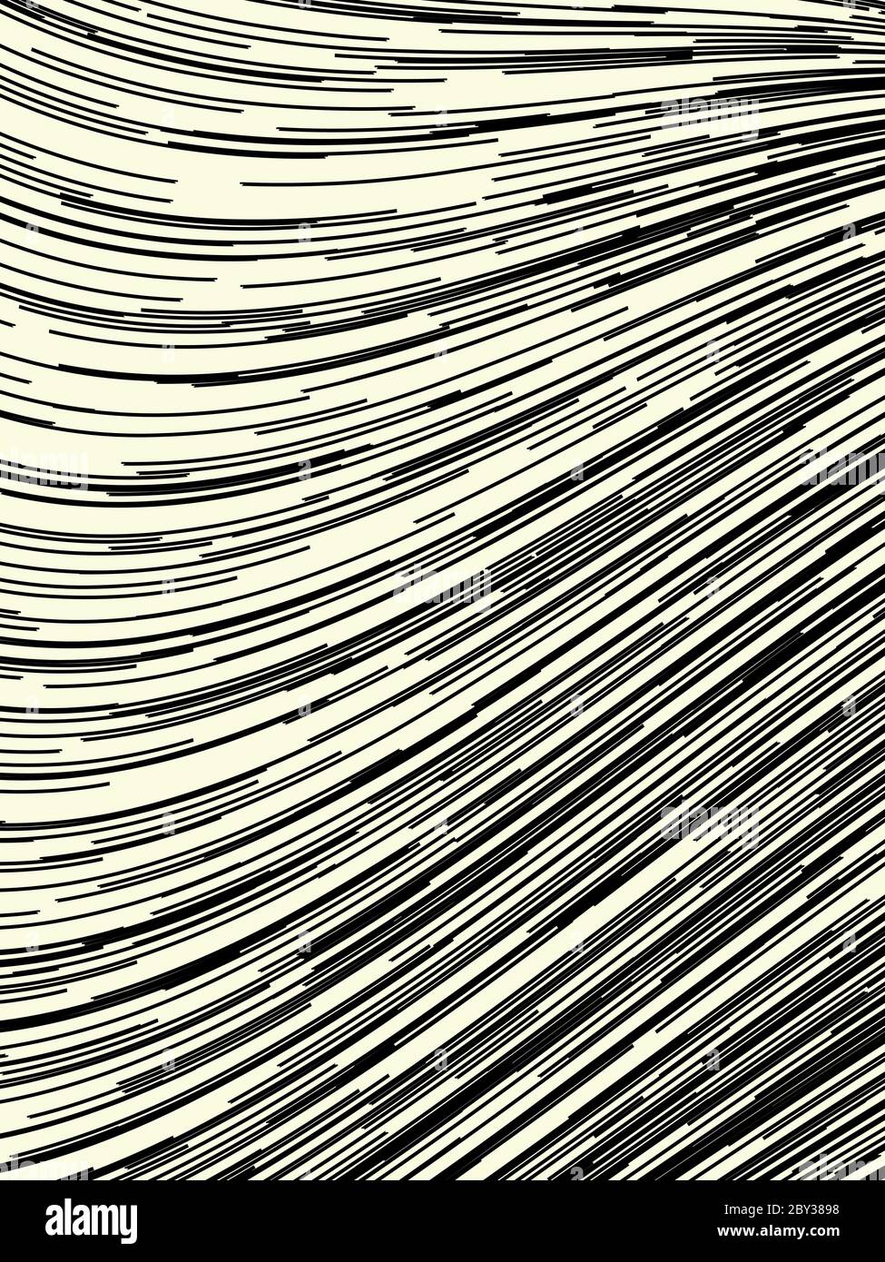 Abstract vector background. Monochrome wavy composition of regular graphic elements. Stock Vector