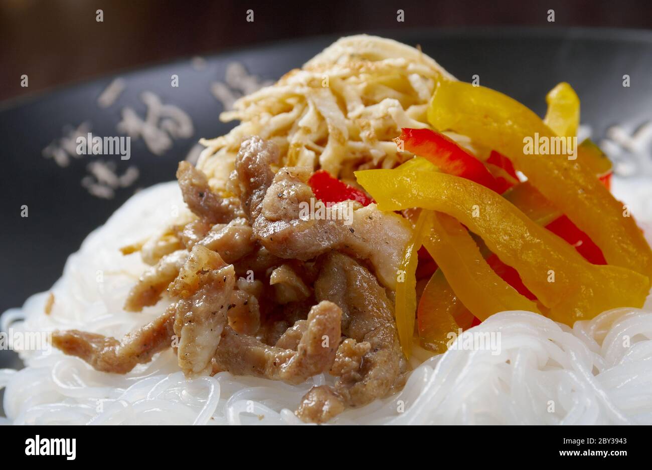 rice noodles with pork Stock Photo - Alamy