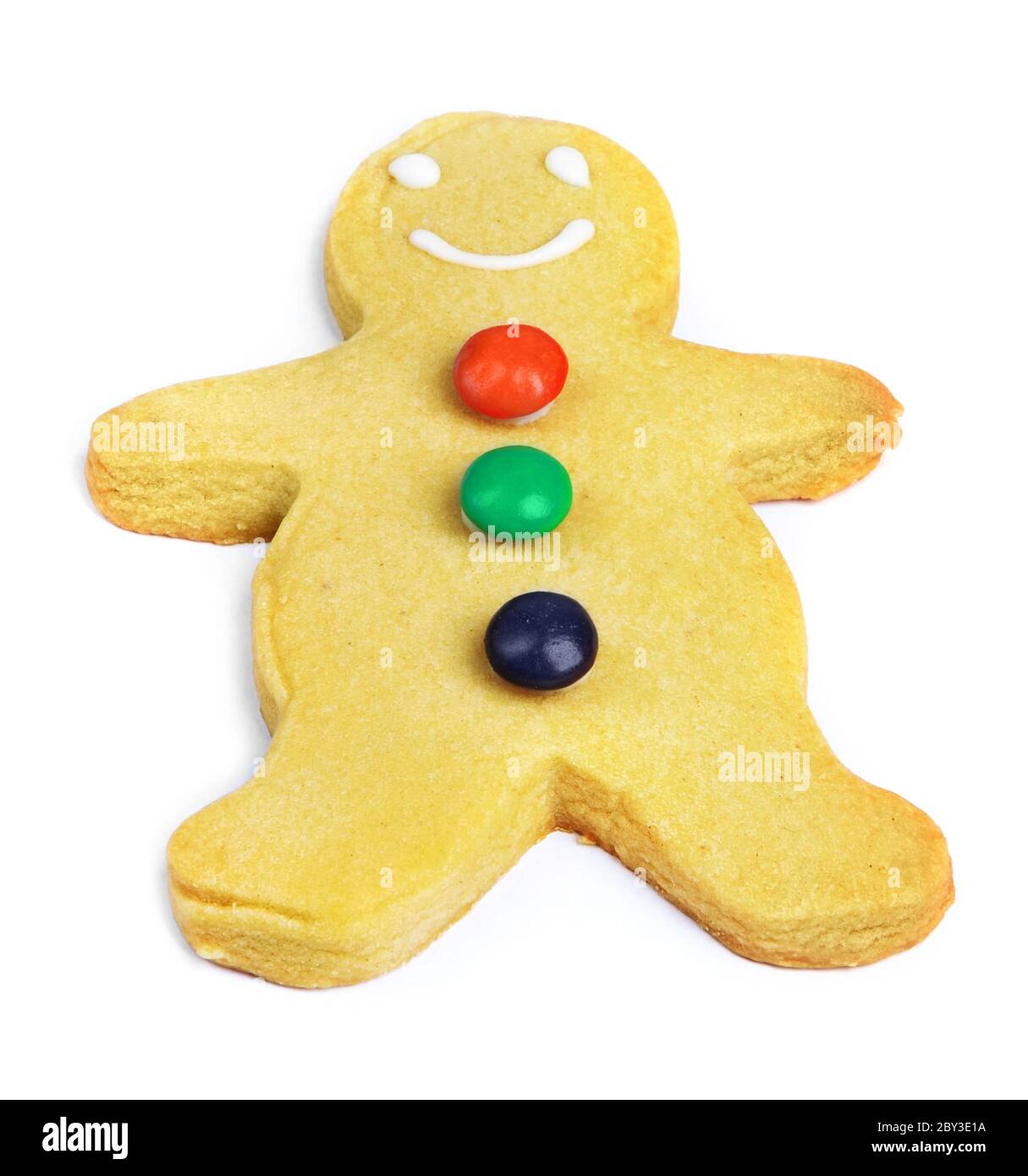 Gingerbread man cookie isolated Stock Photo