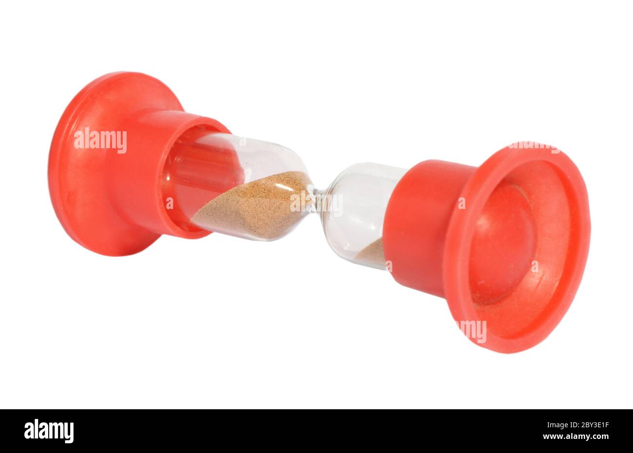 Red sandglass isolated Stock Photo Alamy