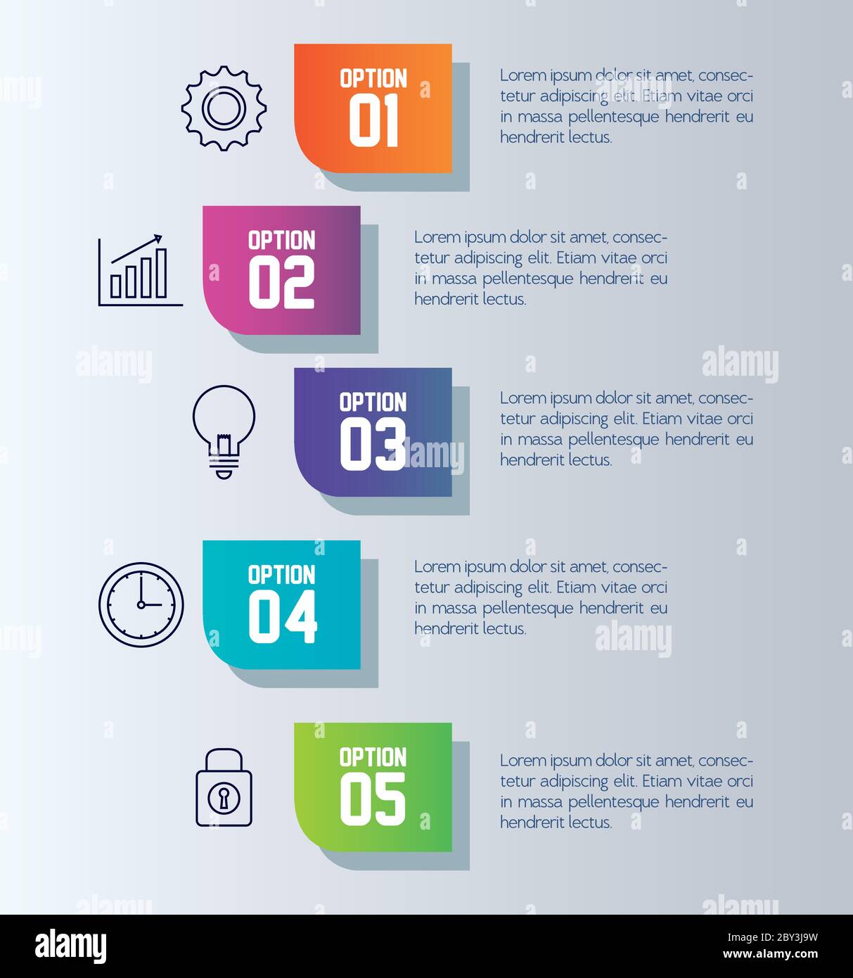 infographic template with business icons concept Stock Vector Image ...