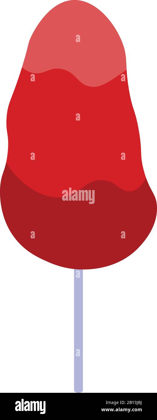 Red cotton candy icon, isometric style Stock Vector Image & Art - Alamy