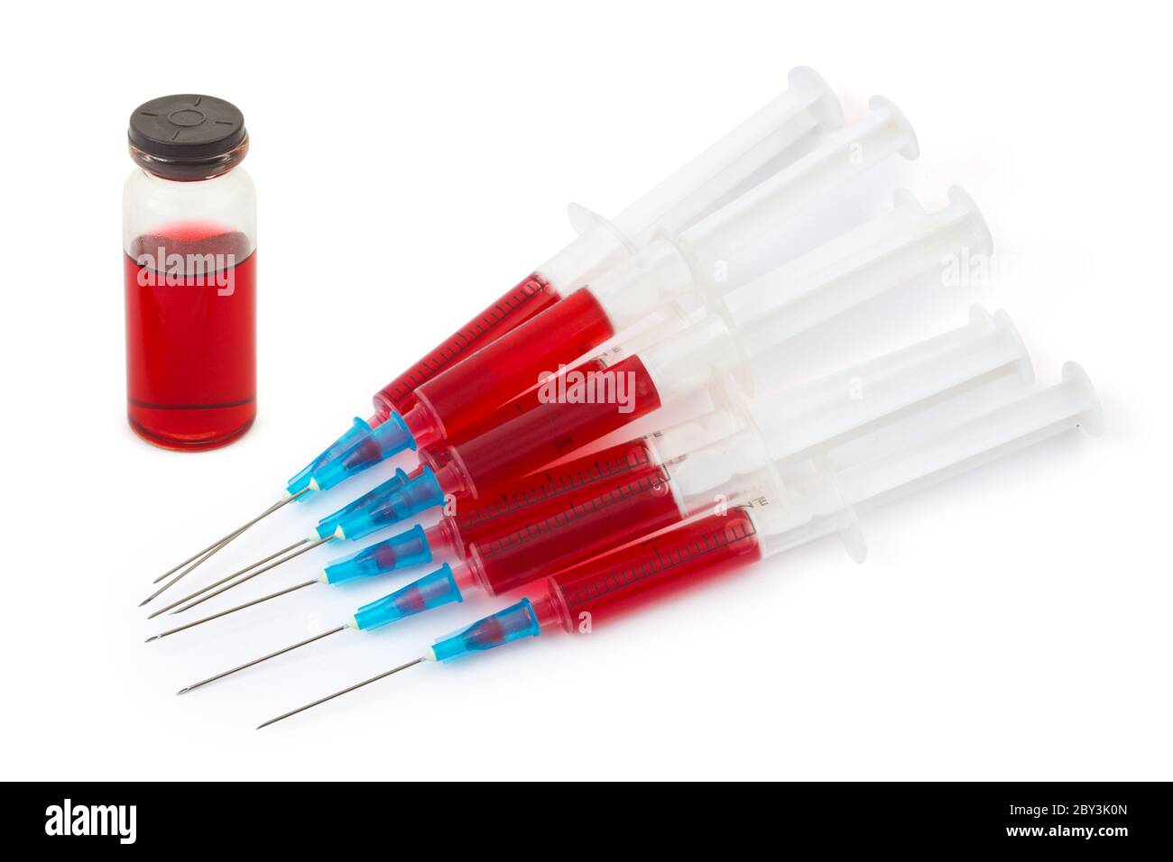 Syringes and bottle Stock Photo Alamy