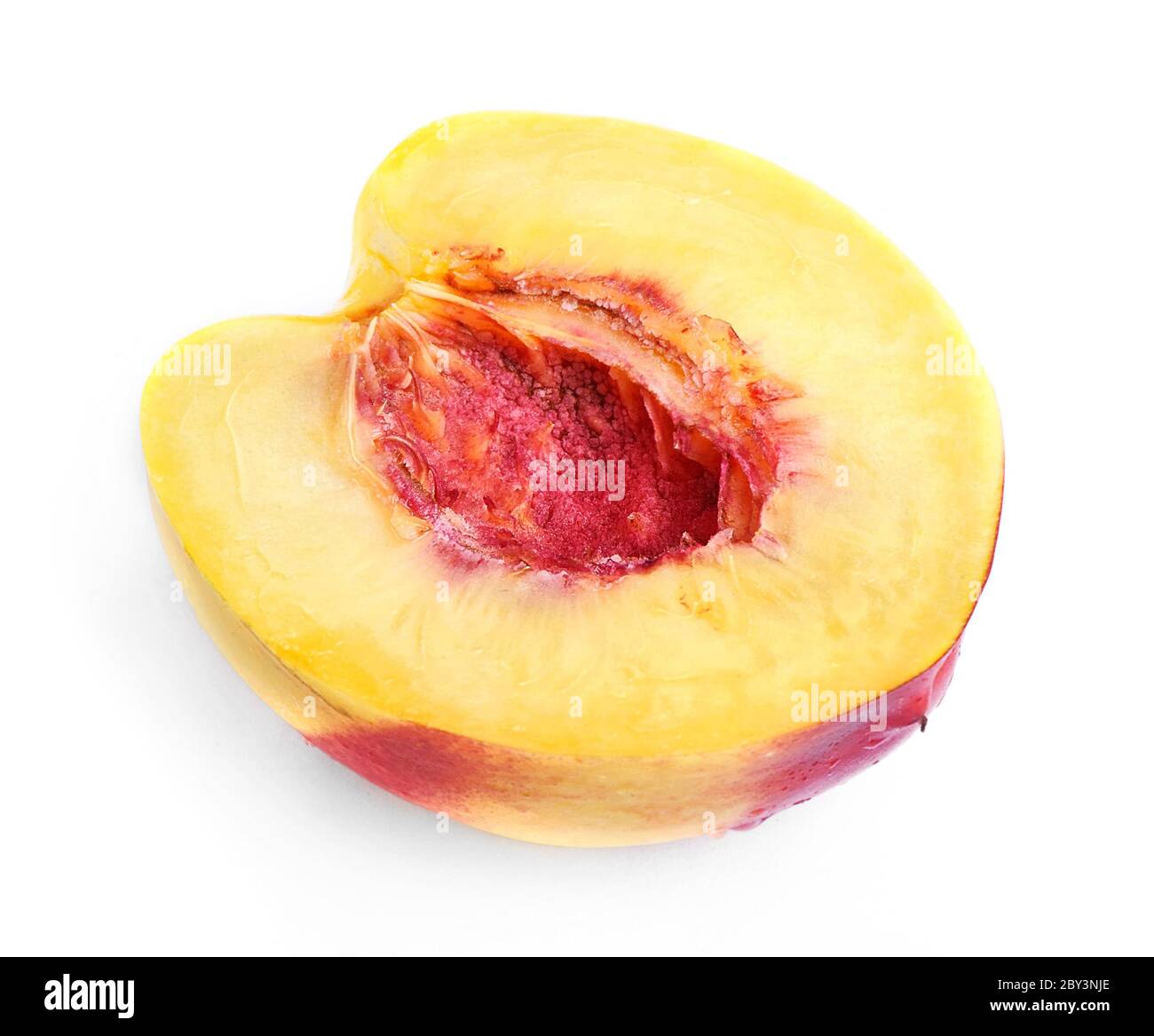 Half peach fruit on Cut Out Stock Images Pictures Alamy