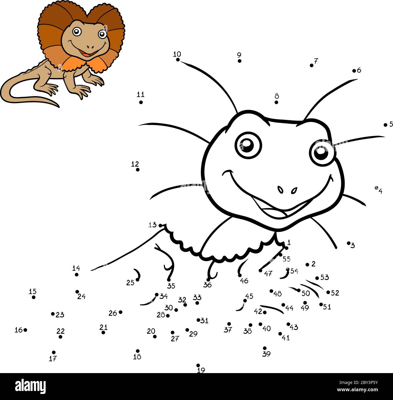 Numbers Game Education Dot To Dot Game For Children Frilled Lizard
