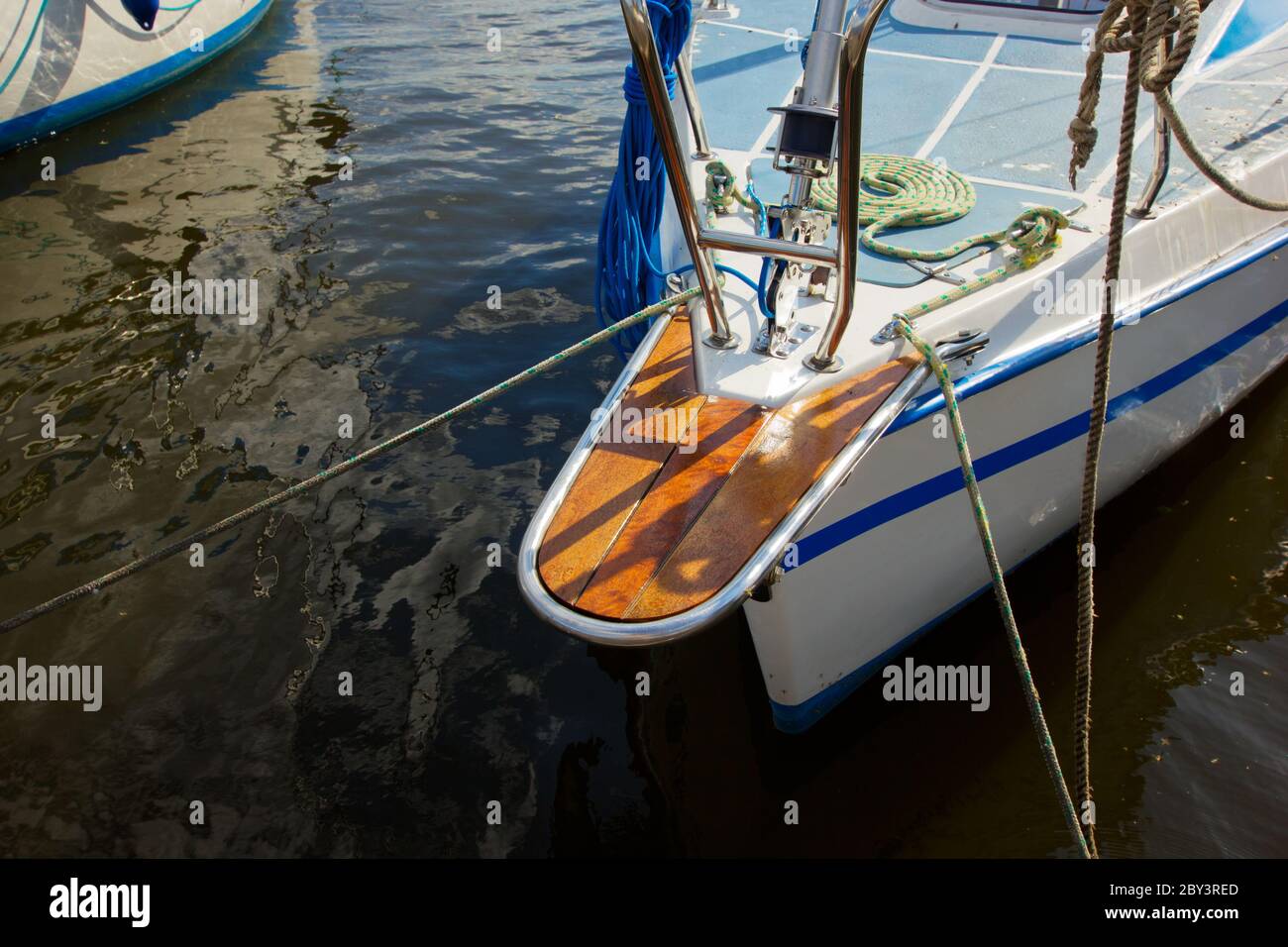 Sailboat detailed parts Stock Photo Alamy