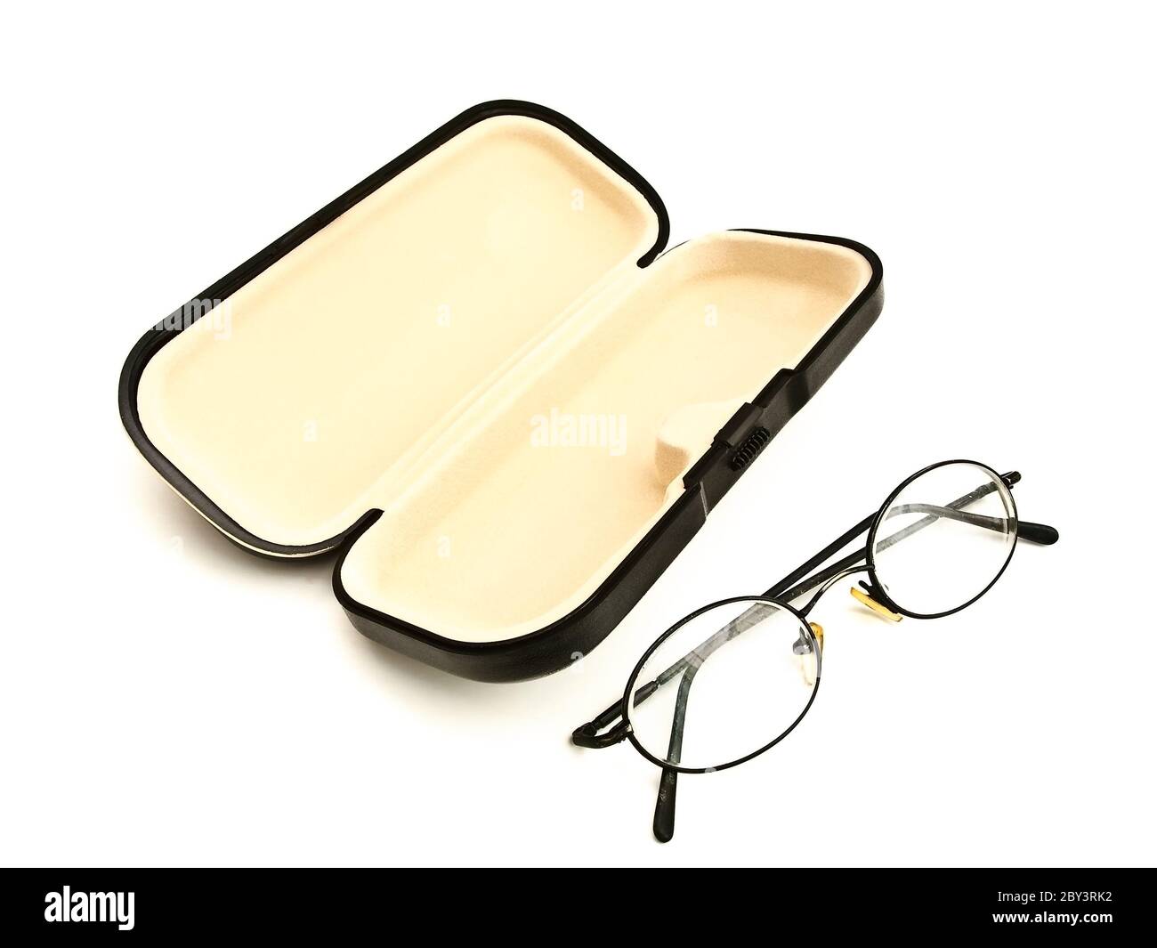 eyeglasses and eyeglass case Stock Photo