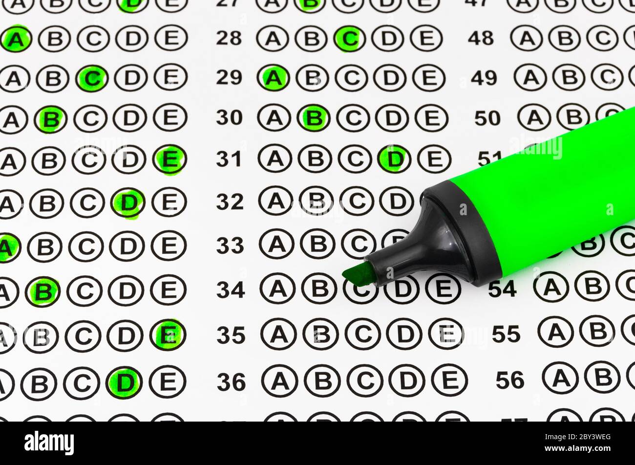 Marker and test Stock Photo - Alamy