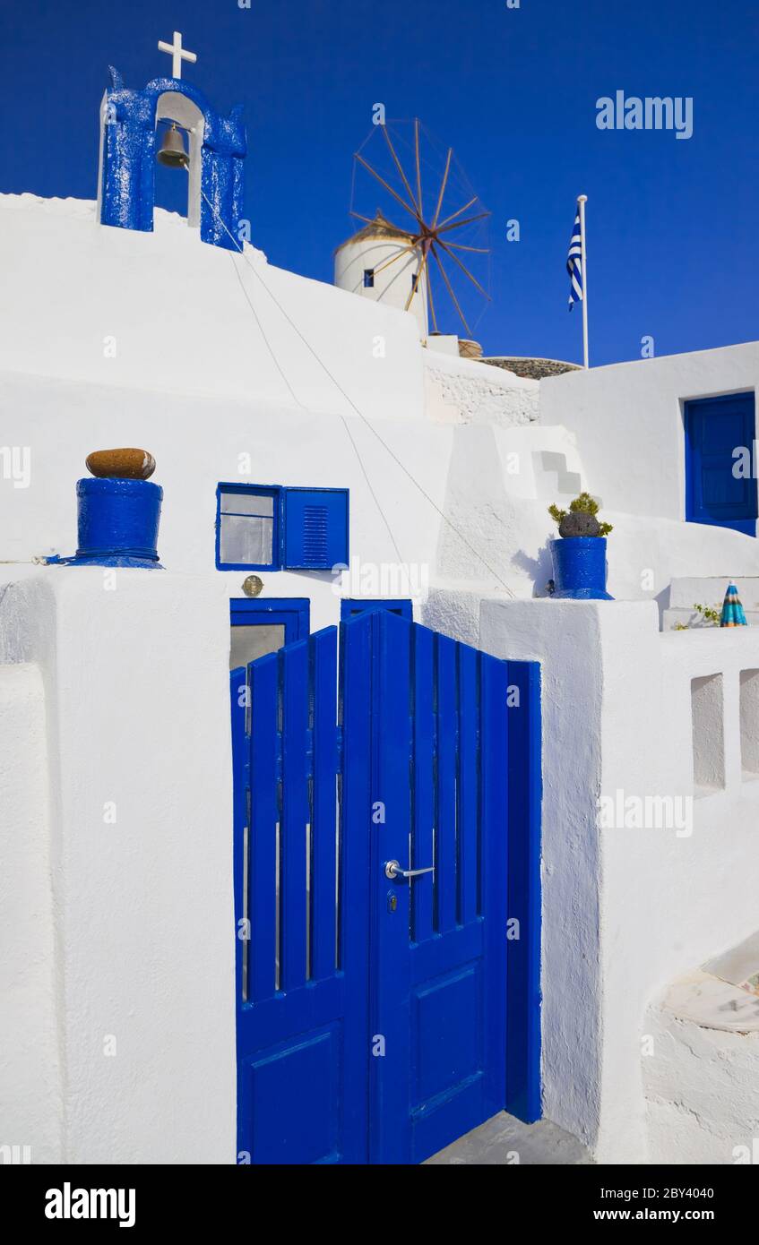 Santorini island view, Greece Stock Photo