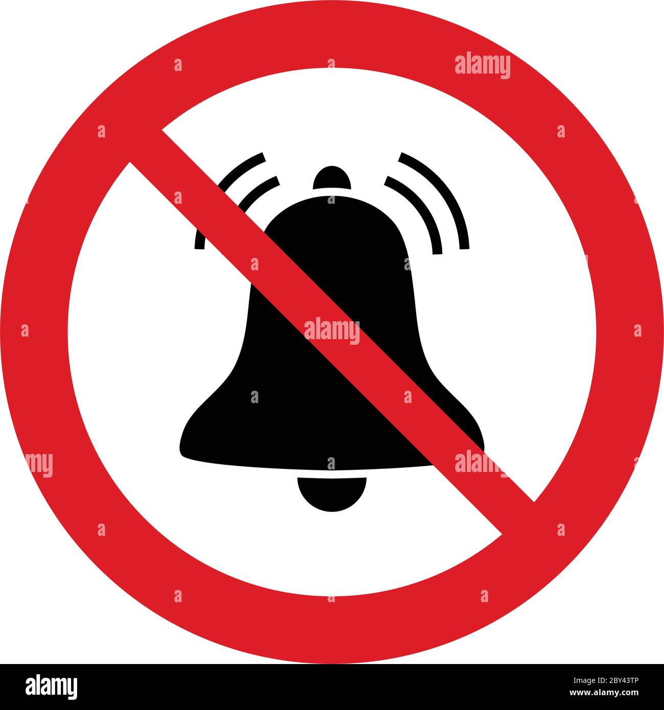 No sound, no bell icon Forbidding sign. no noise icon. no sign Stock