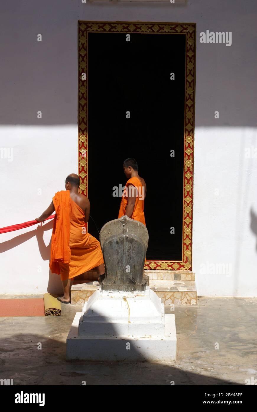 Two monks Stock Photo