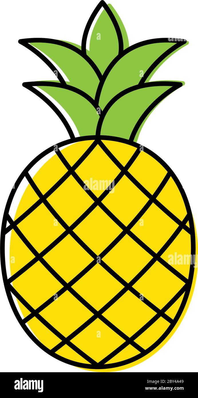 pineapple icon. black vector sign Stock Vector Image & Art - Alamy