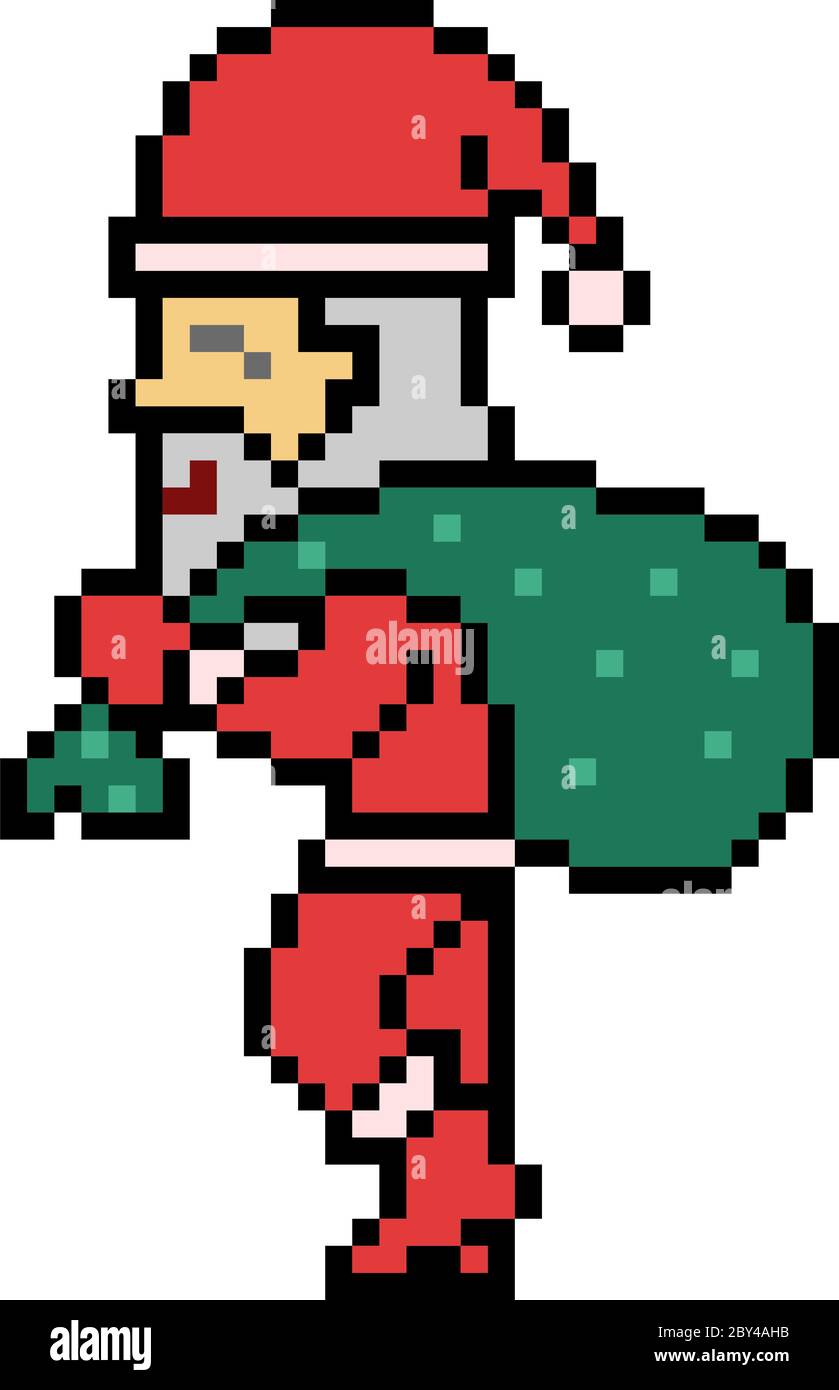 Santa Claus Christmas Pixel Art High Resolution Stock Photography and ...