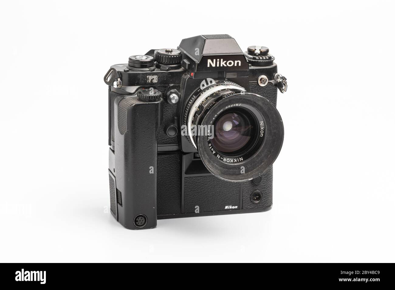 A classic dusty Nikon F3 camera with a motor drive Stock Photo Alamy