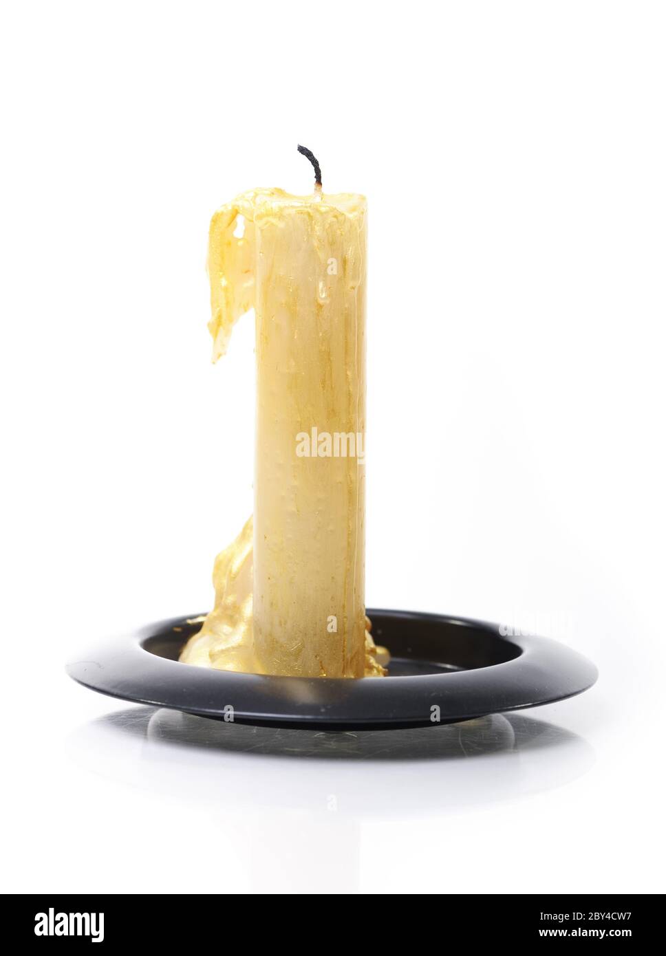 Burned candle isolated Stock Photo Alamy