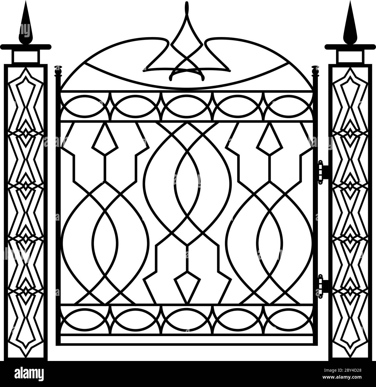 Gate pillar design hi-res stock photography and images - Alamy