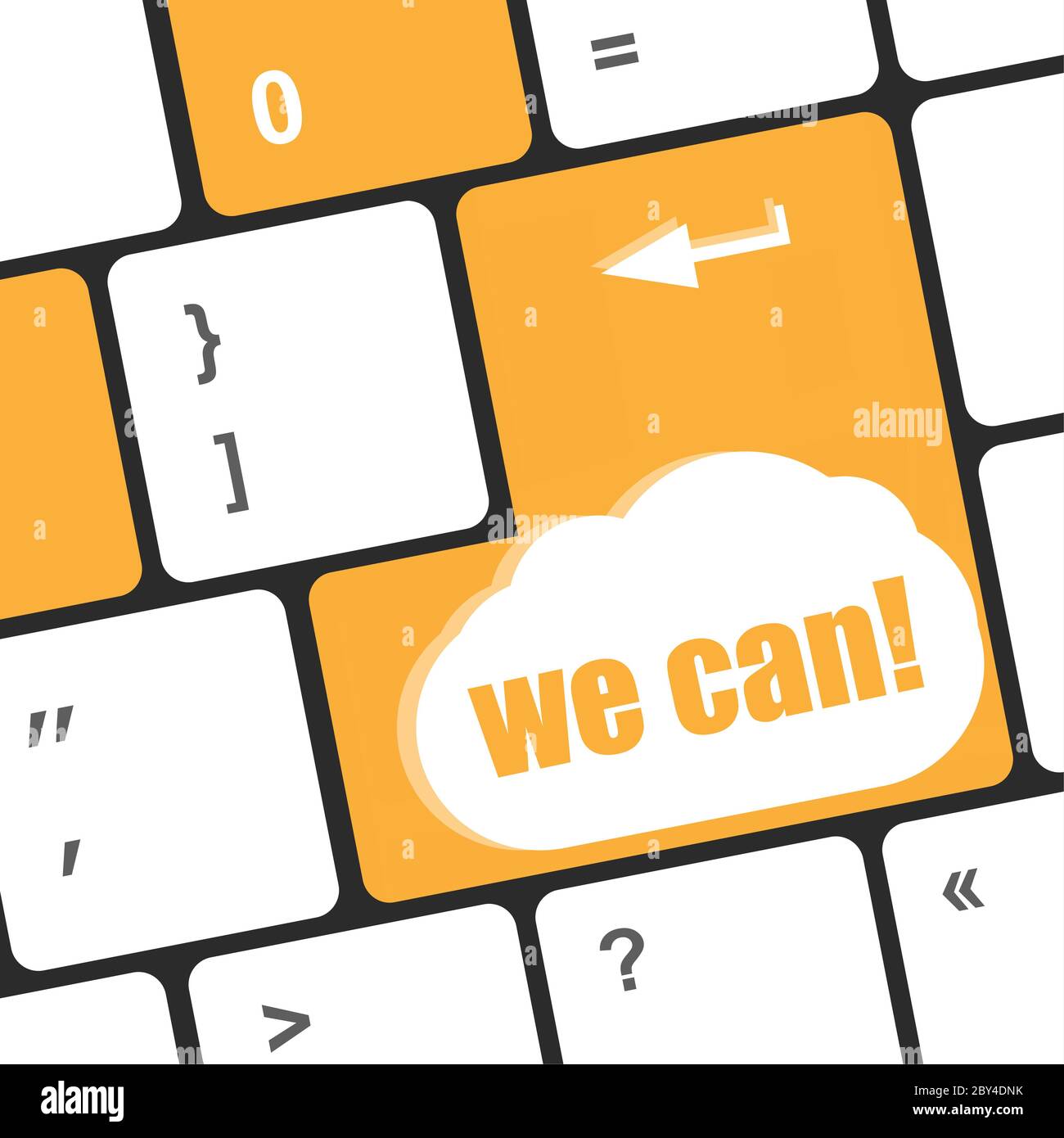 we can button on computer keyboard key Stock Photo