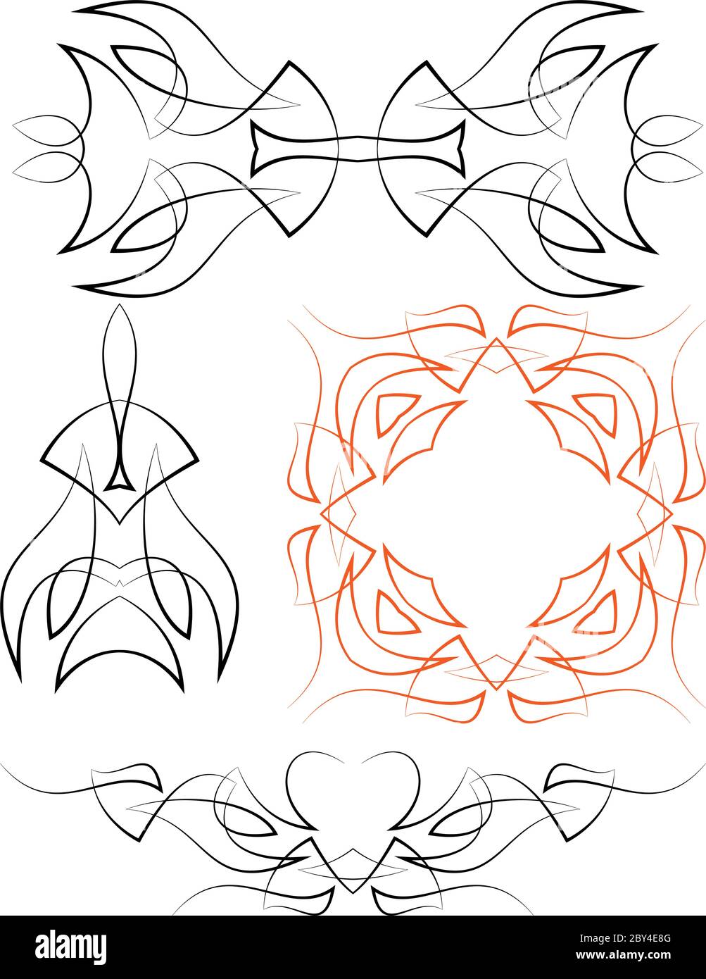 Pinstripe Design Vinyl Ready Vector Illustration Stock Vector Image