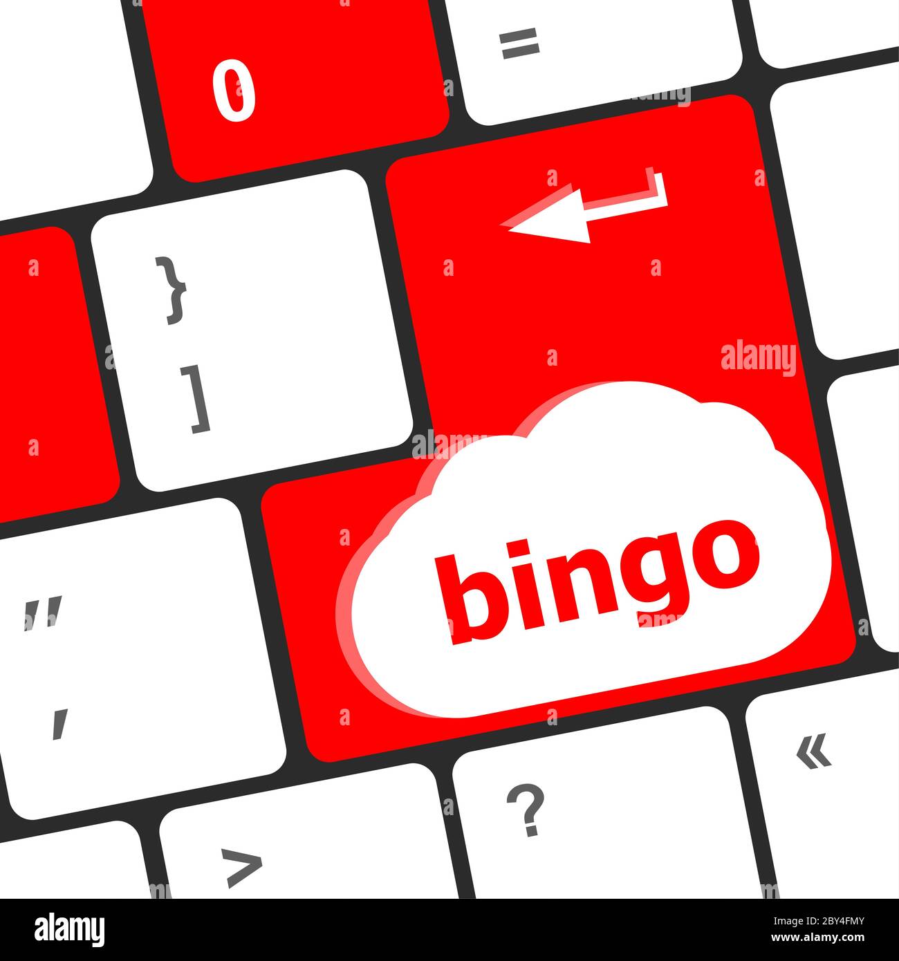 bingo enter button on computer keyboard keys Stock Photo
