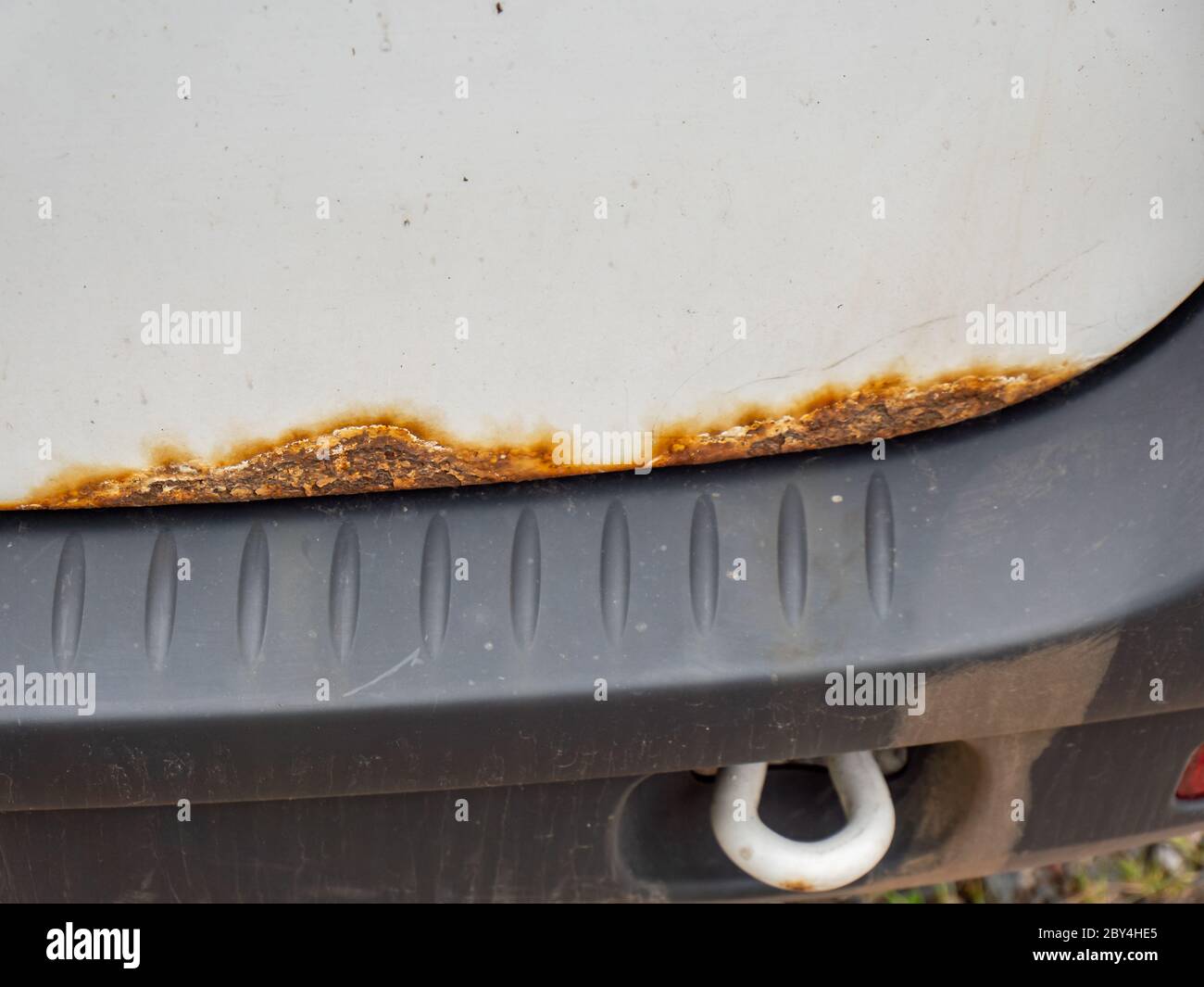 Weathered rust on an old car Stock Photo