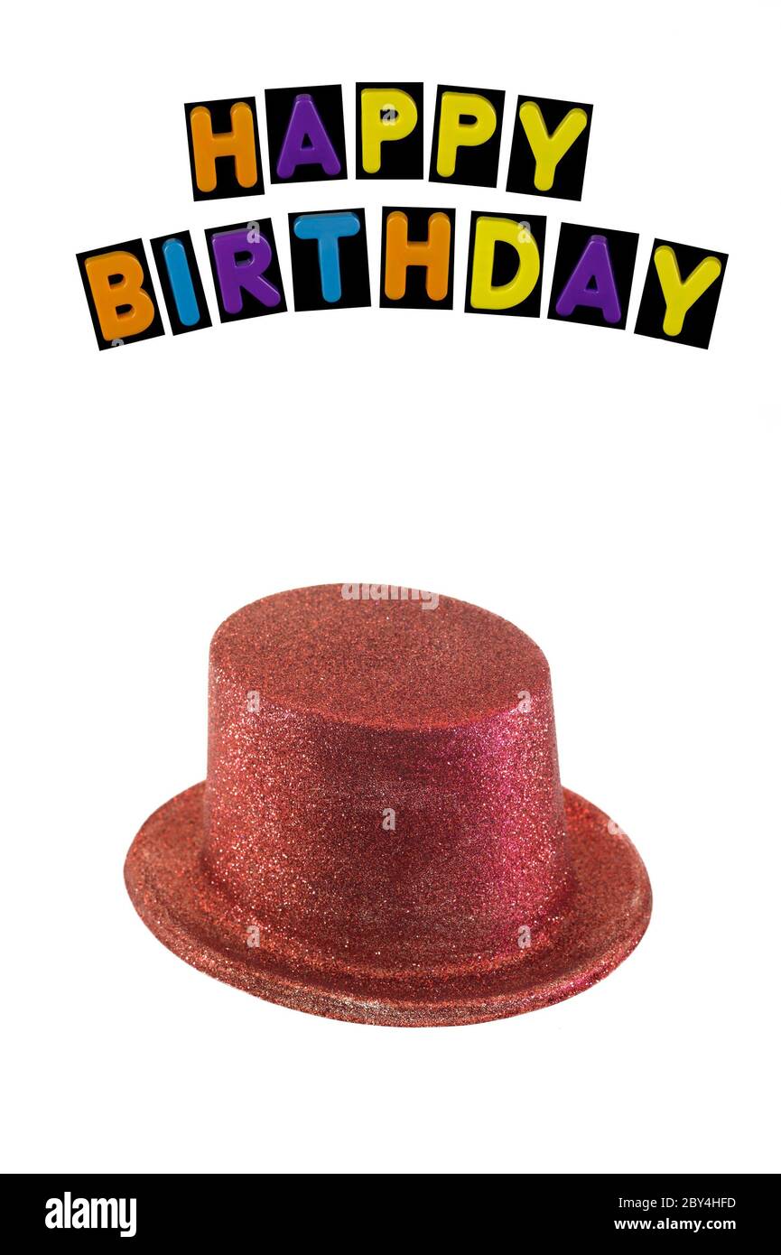 A party hat isolated against a white background Stock Photo