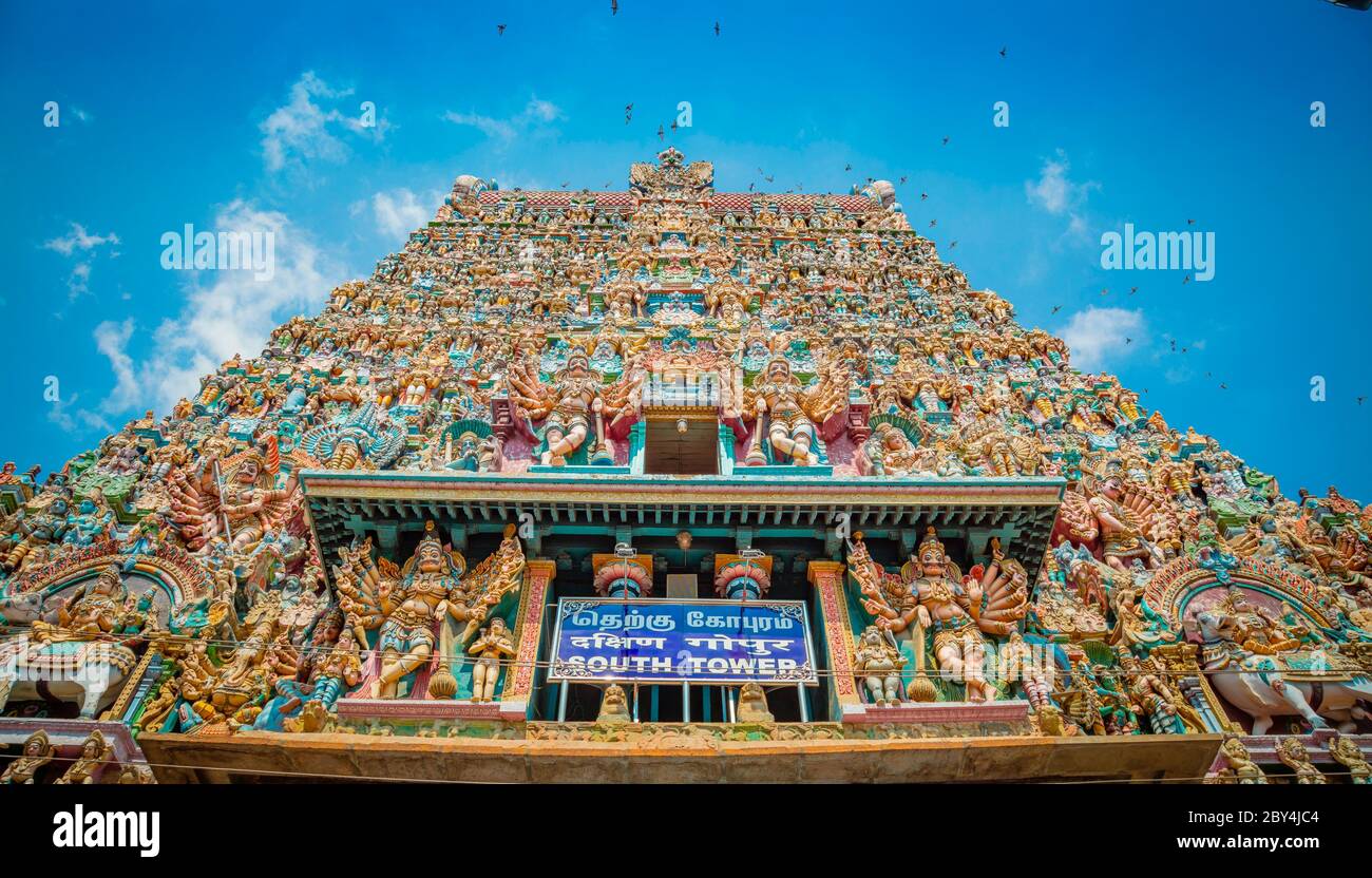 Madurai Meenakshi Amman Temple, South India Stock Photo