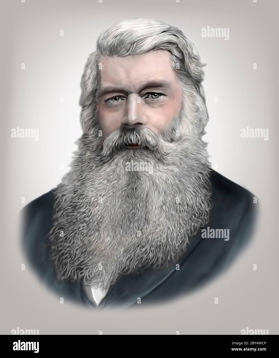 Joseph Wilson Swan 1828-1914 English Physicist Chemist Inventor Stock Photo