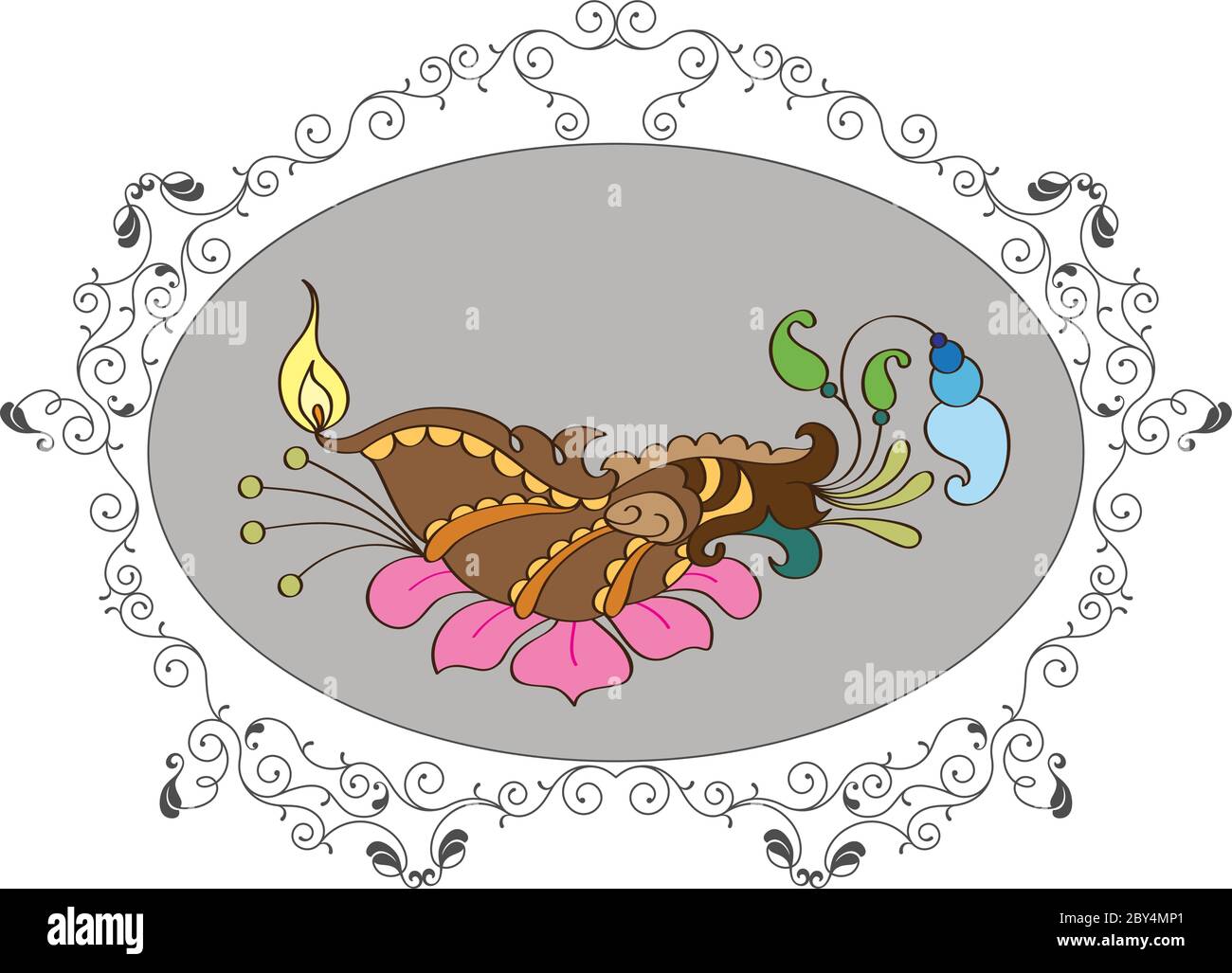 Diwali Greeting Design Vector Art Stock Vector