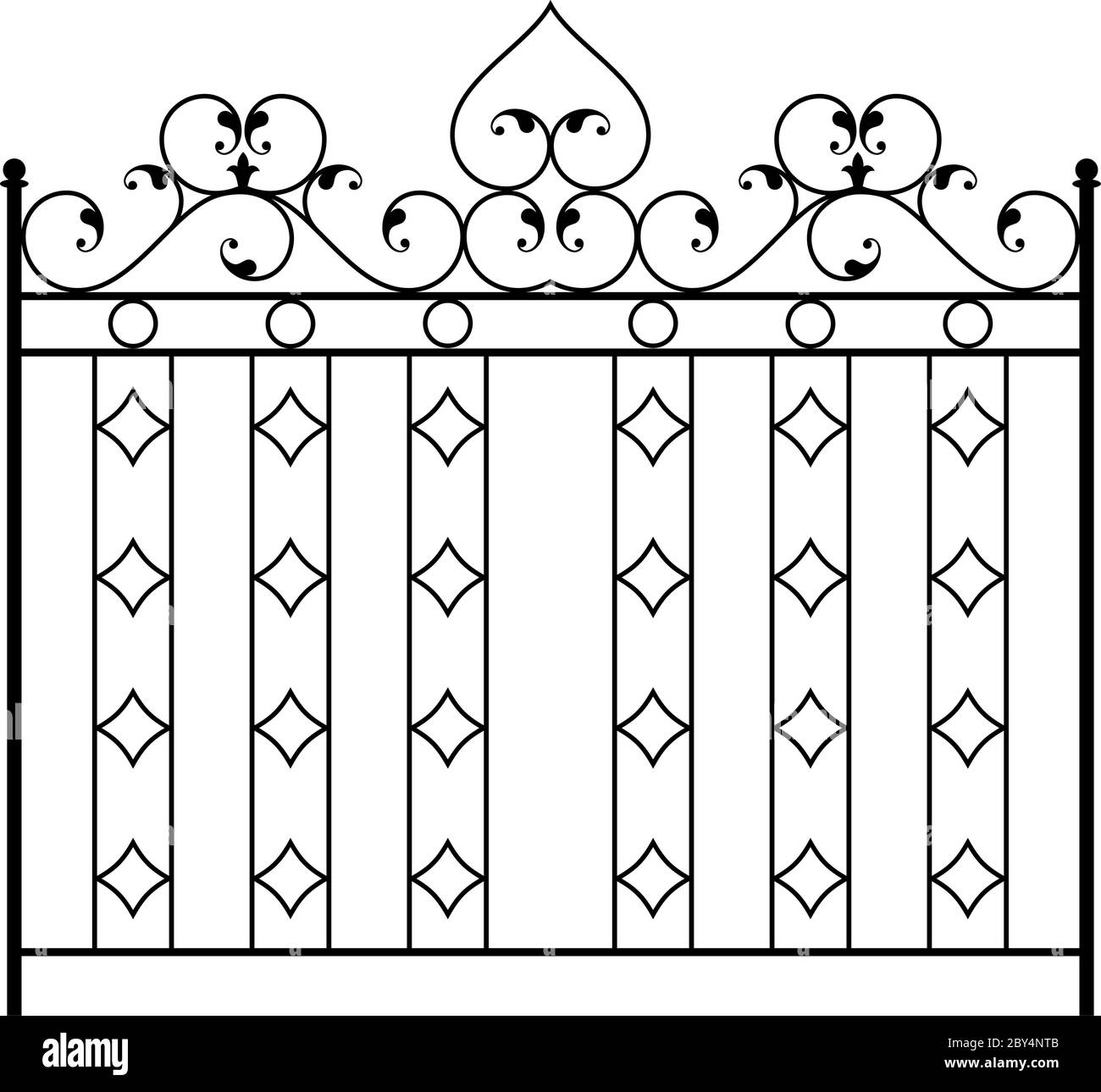 Cast iron railing fence Black and White Stock Photos & Images Alamy