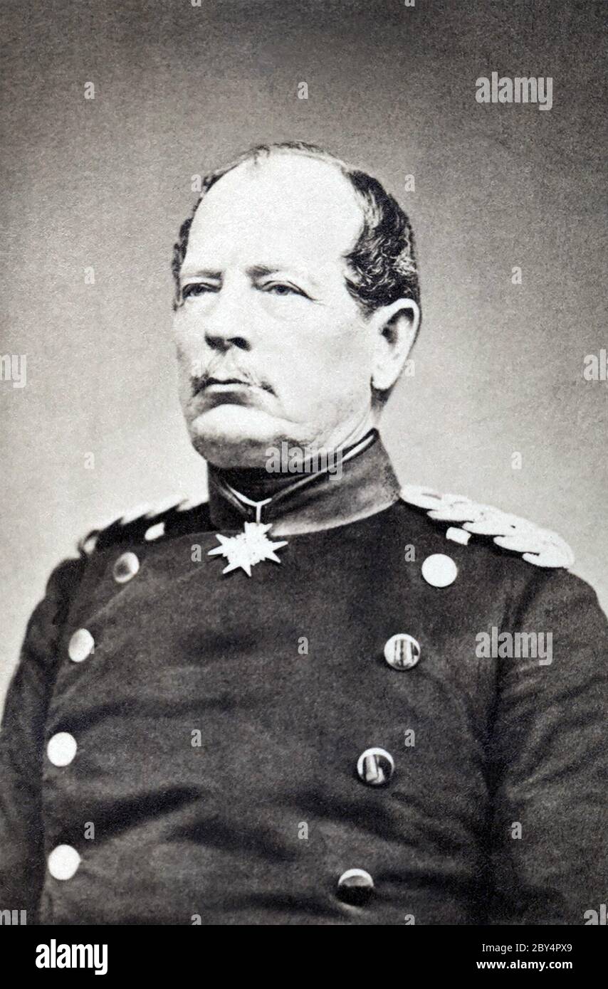 AUGUST von WERDER (1808-1887) Prussian general Stock Photo