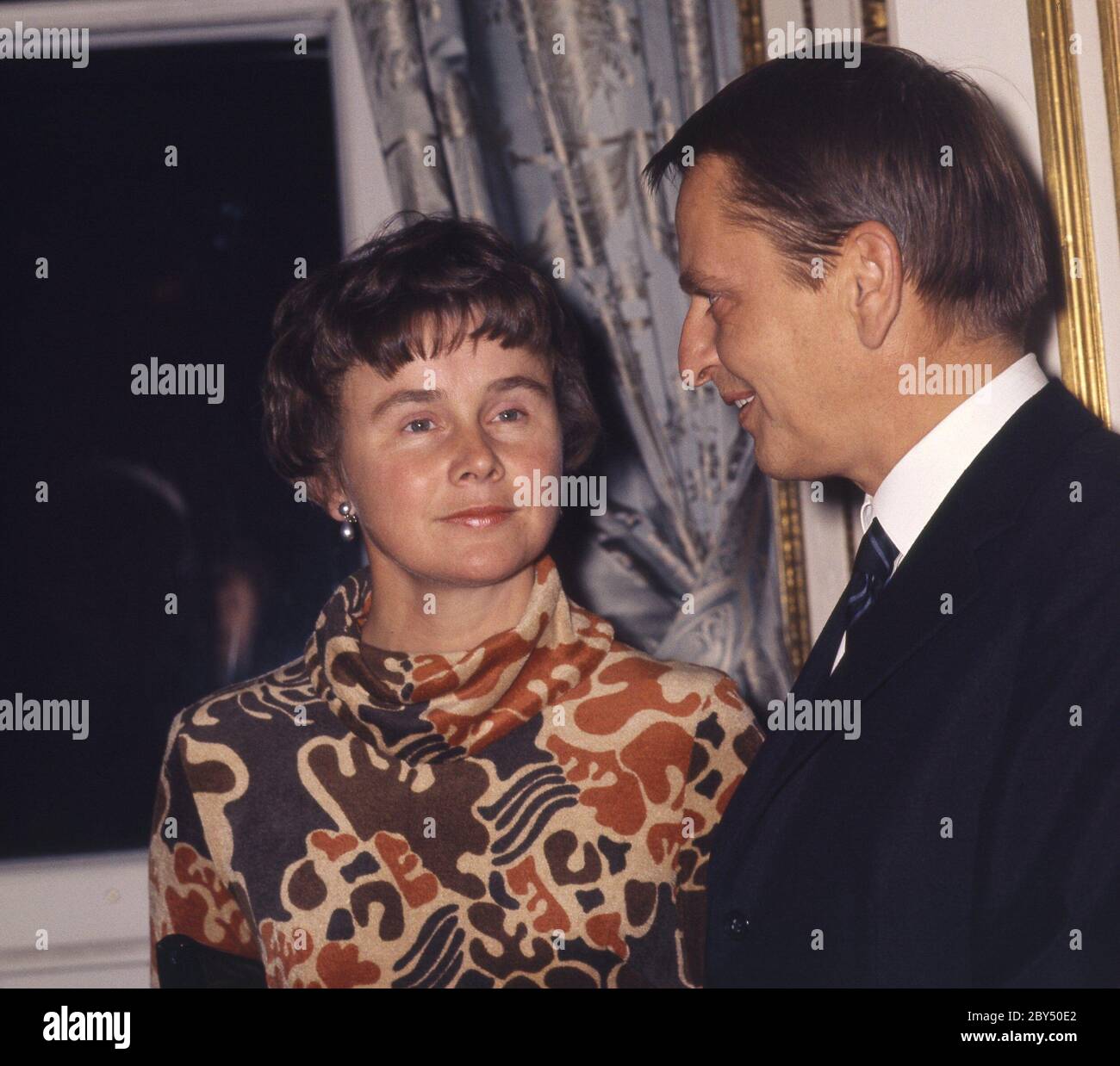 Olof Palme. Swedish social democratic politican and prime minister. Born october 14 1927. Murdered february 28 1985. Pictured here with his wife Lisbet Palme in the 1970s. Stock Photo