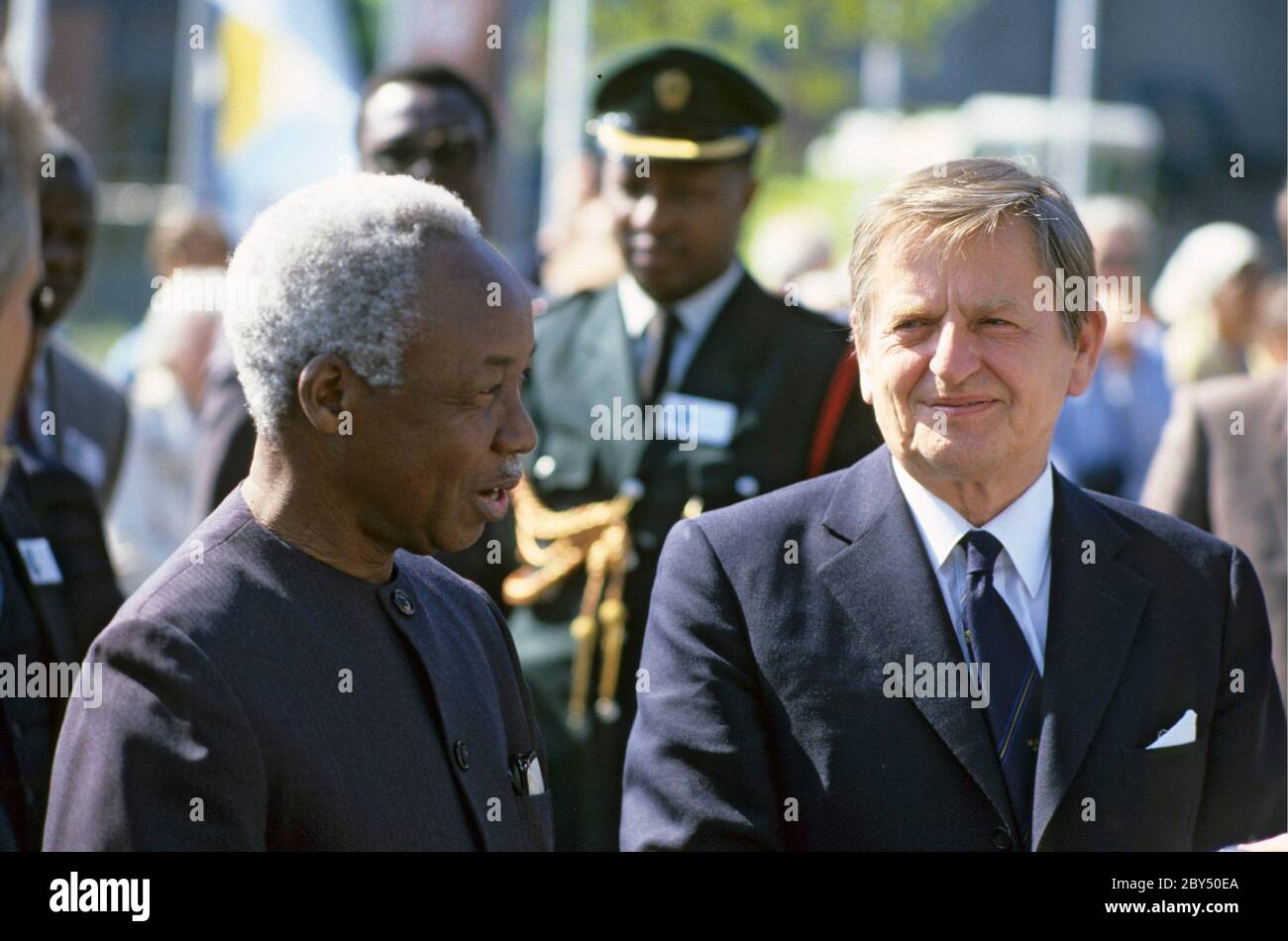 Olof Palme. Swedish social democratic politican and prime minister. Born october 14 1927. Murdered february 28 1985. Pictured here 1985 at a state visit. Stock Photo