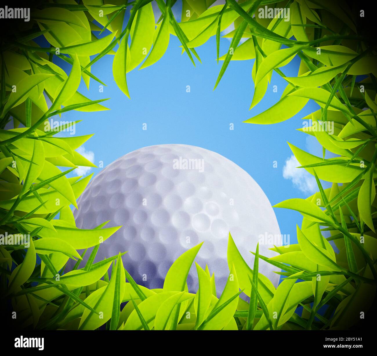 Golf ball hole Stock Photo Alamy