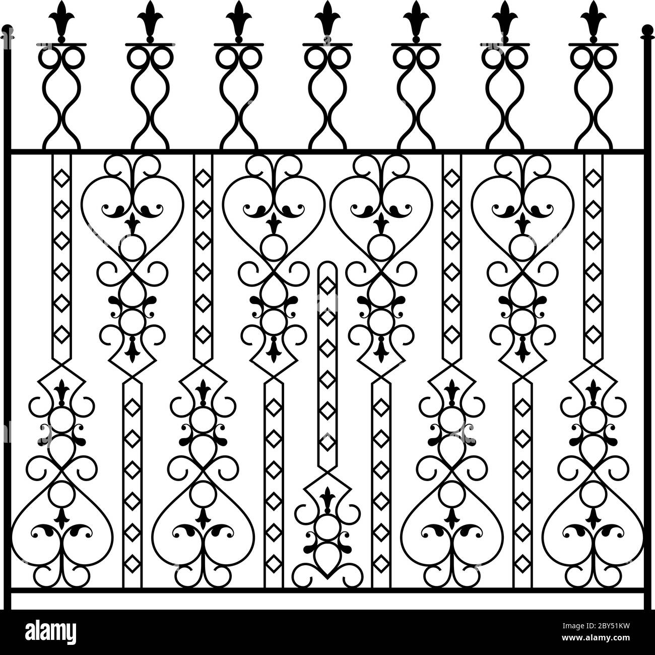 Wrought Iron Gate, Door, Fence, Window, Grill, Railing Design Stock ...