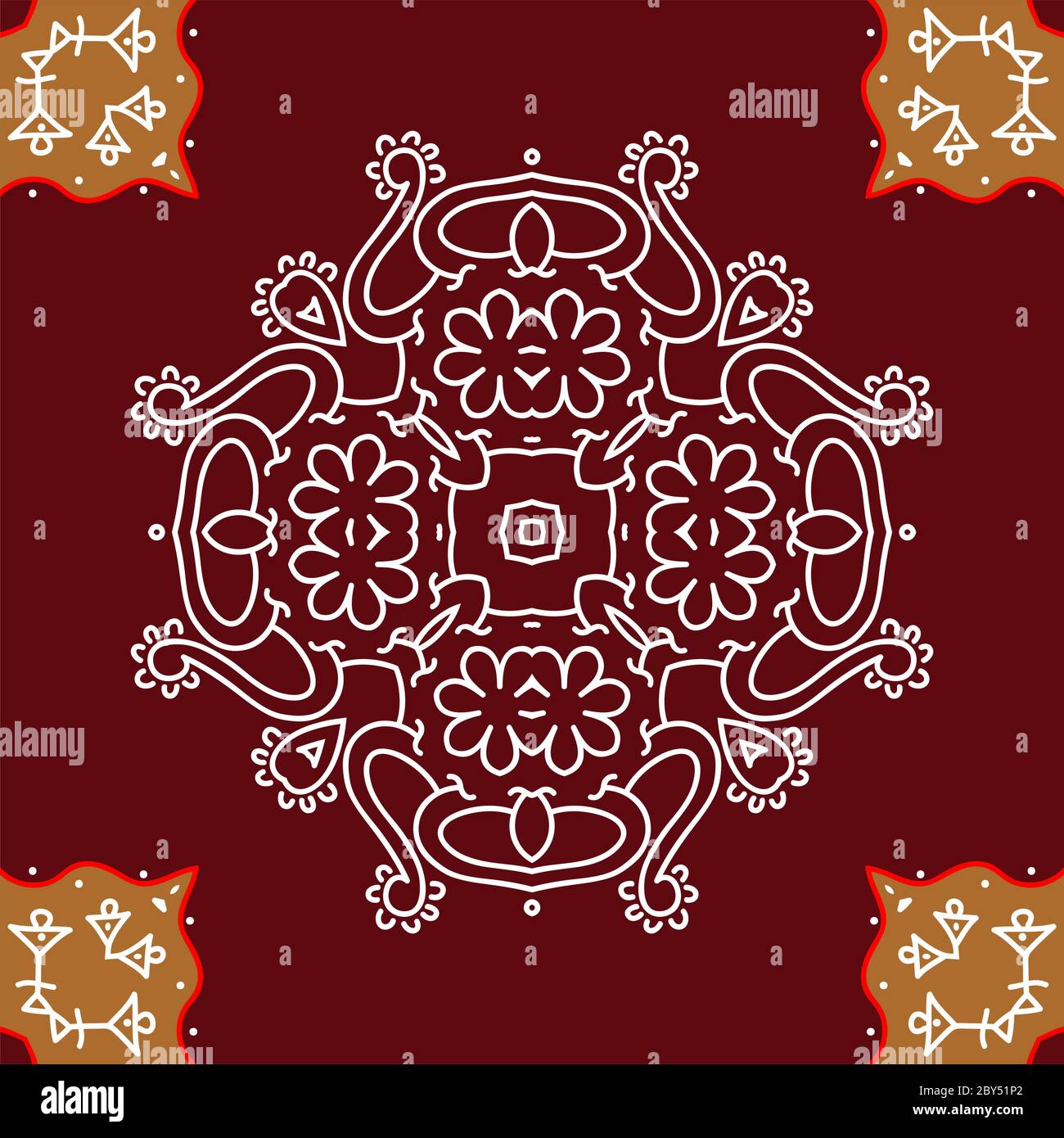 Folk, Tribal Design, Motif, Wall Painting Vector Art Stock Vector Image ...