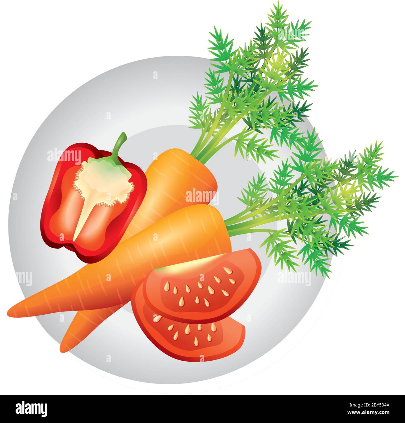 carrot pepper and tomato vector design Stock Vector Image & Art - Alamy