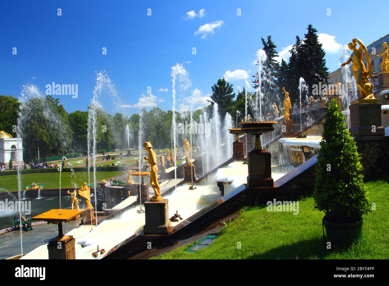 petergof park in Saint Petersburg Russia Stock Photo
