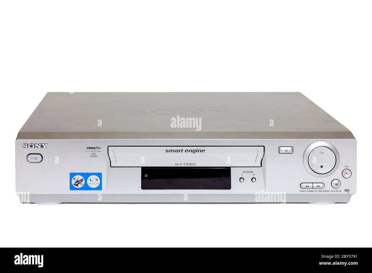 Sony video cassette recorder SLV-SE720, a later model of VCR in VHS format with video plus and Nicam stereo Stock Photo