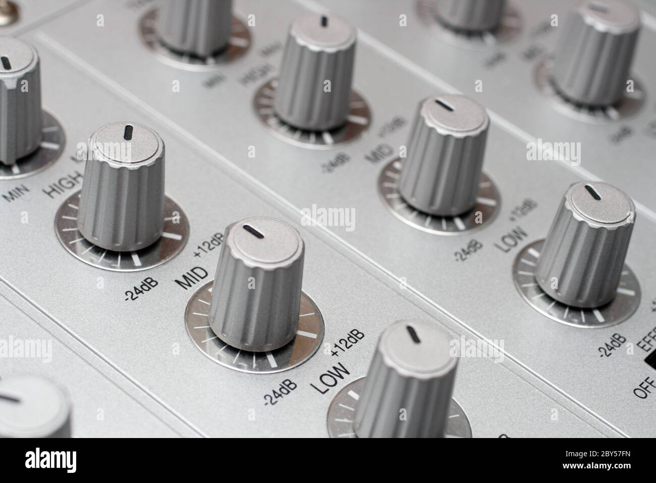 part of dj music mixer Stock Photo Alamy