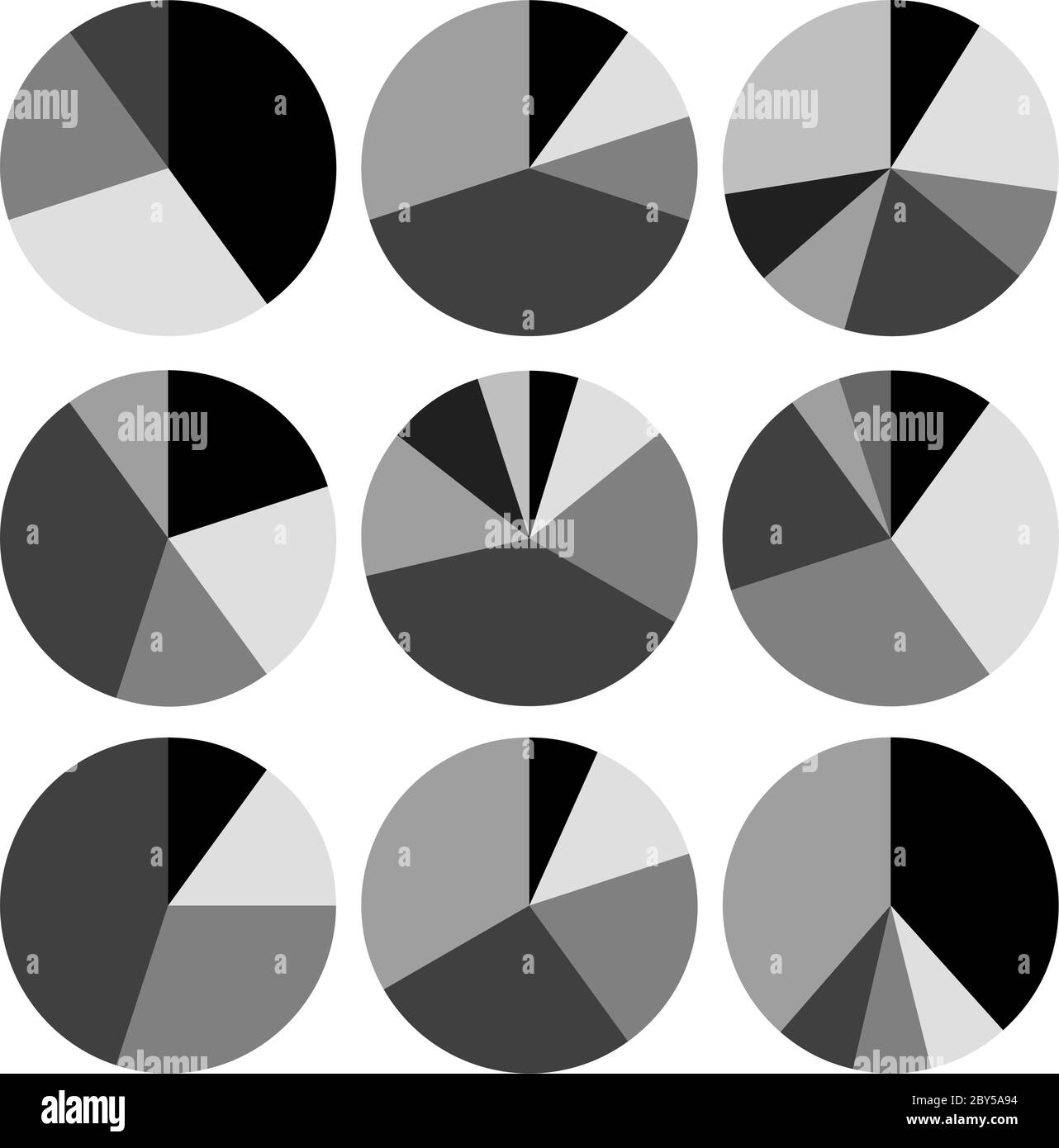 Pie Chart Icon Set Vector Illustration Stock Vector Image & Art - Alamy