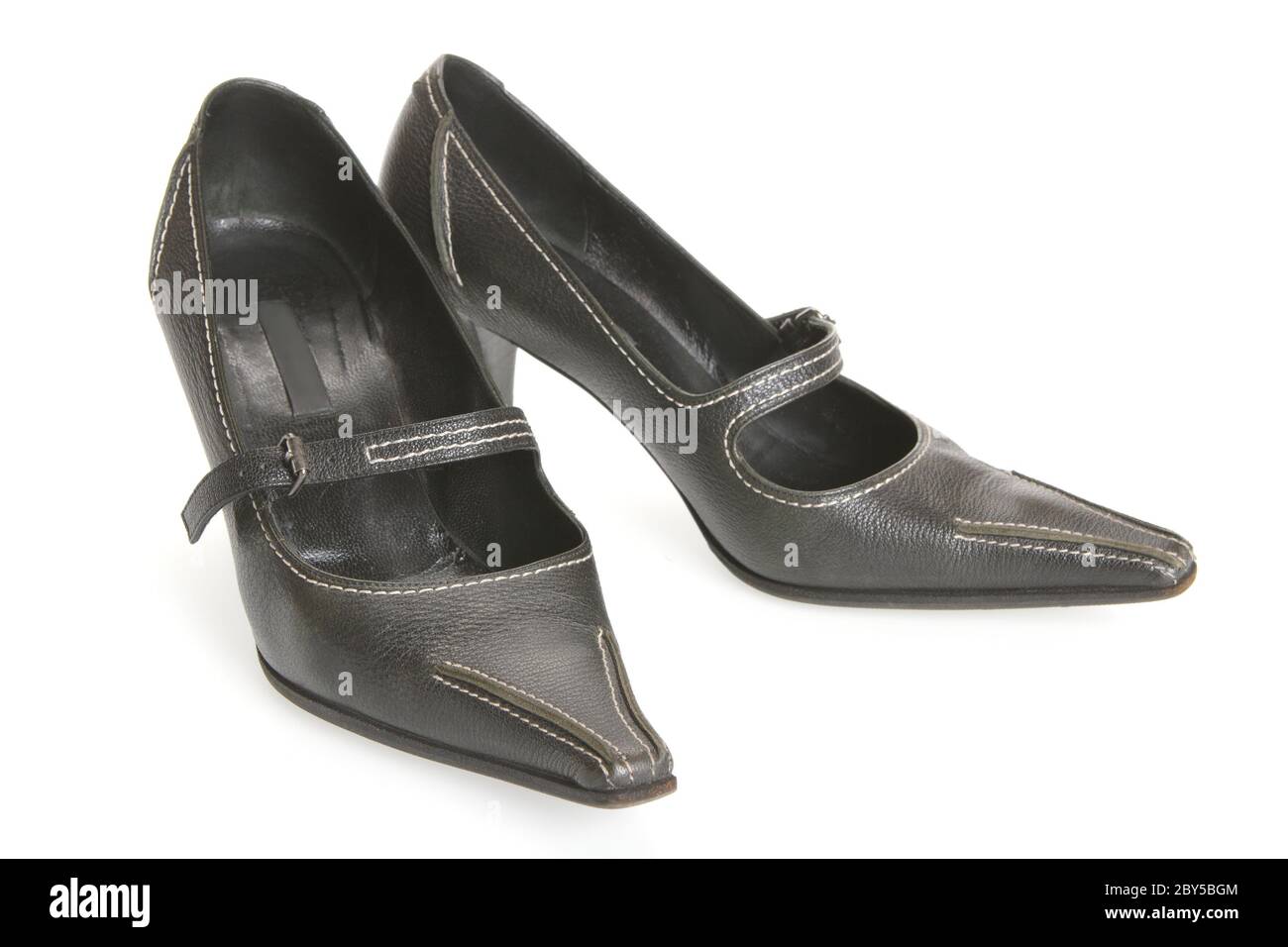 Black Feminine Loafers Stock Photo Alamy