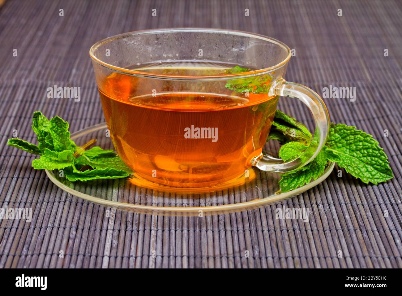 tea with meant Stock Photo