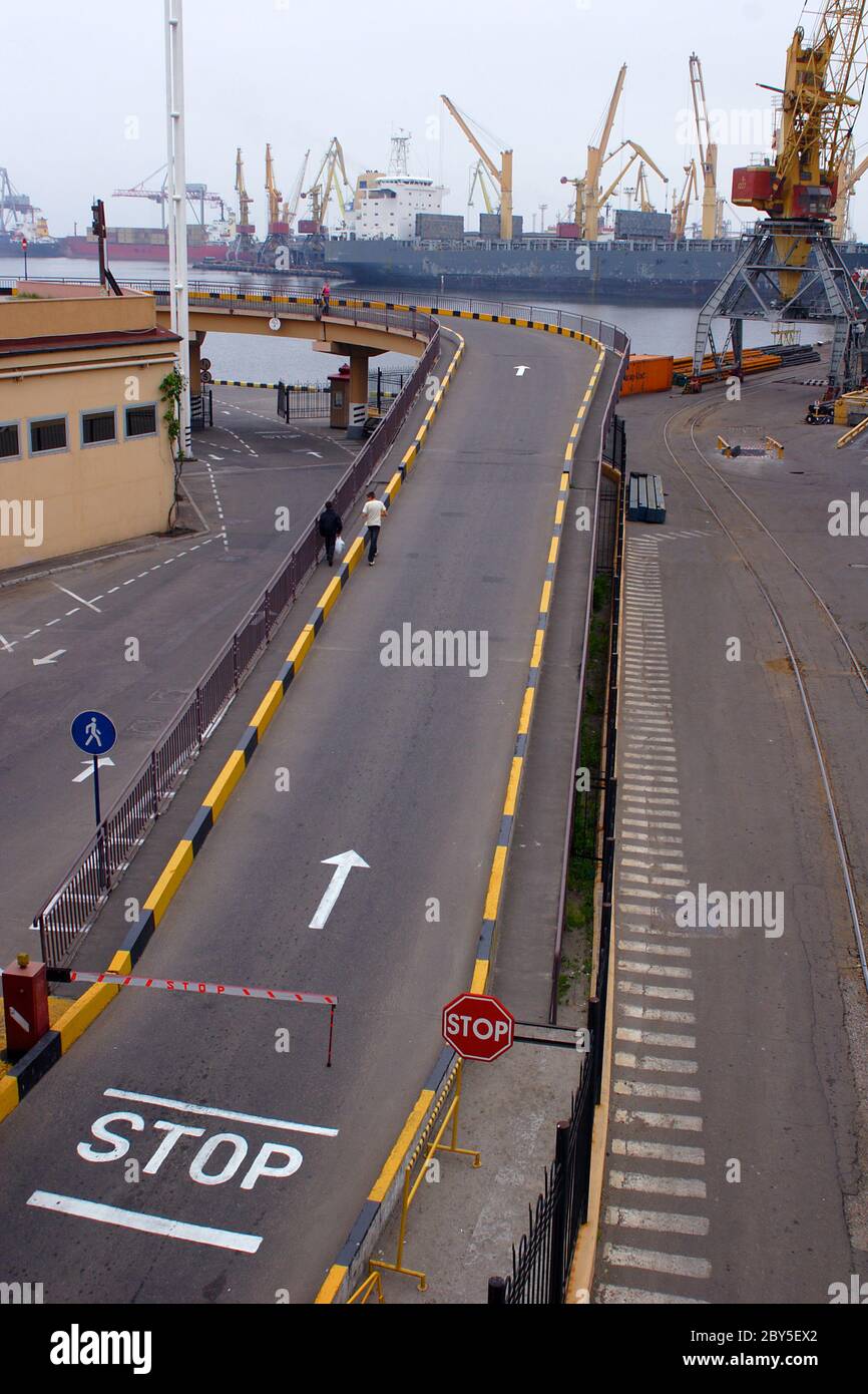 Odessa ukraine port overhead road hi res stock photography and images