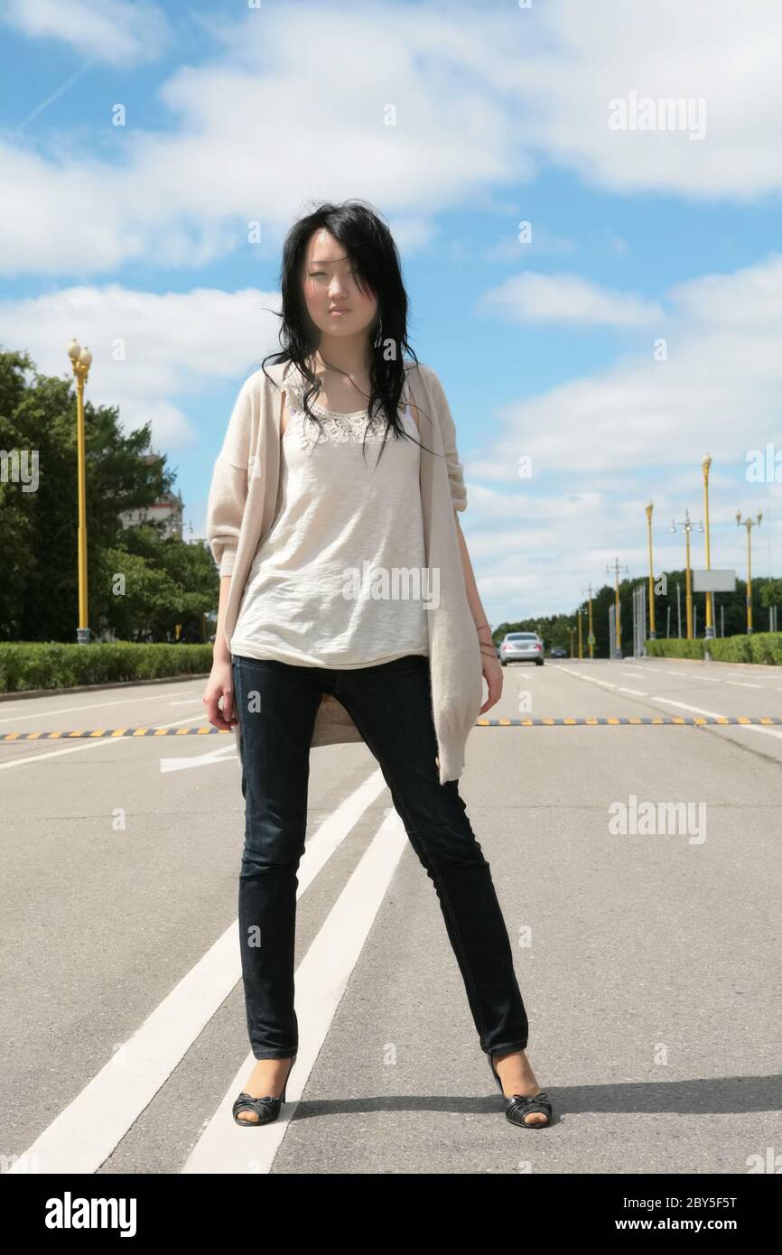 beautiful asiatic girl Stock Photo