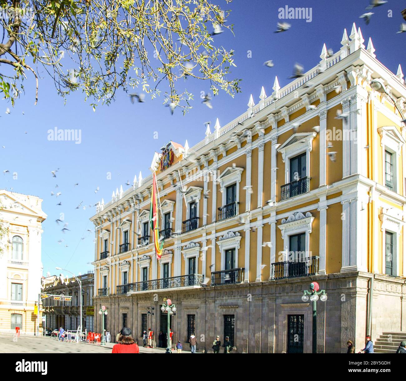 Bolivian Palace of Government, Palacio Quemado, La Paz, Bolivia Stock Photo