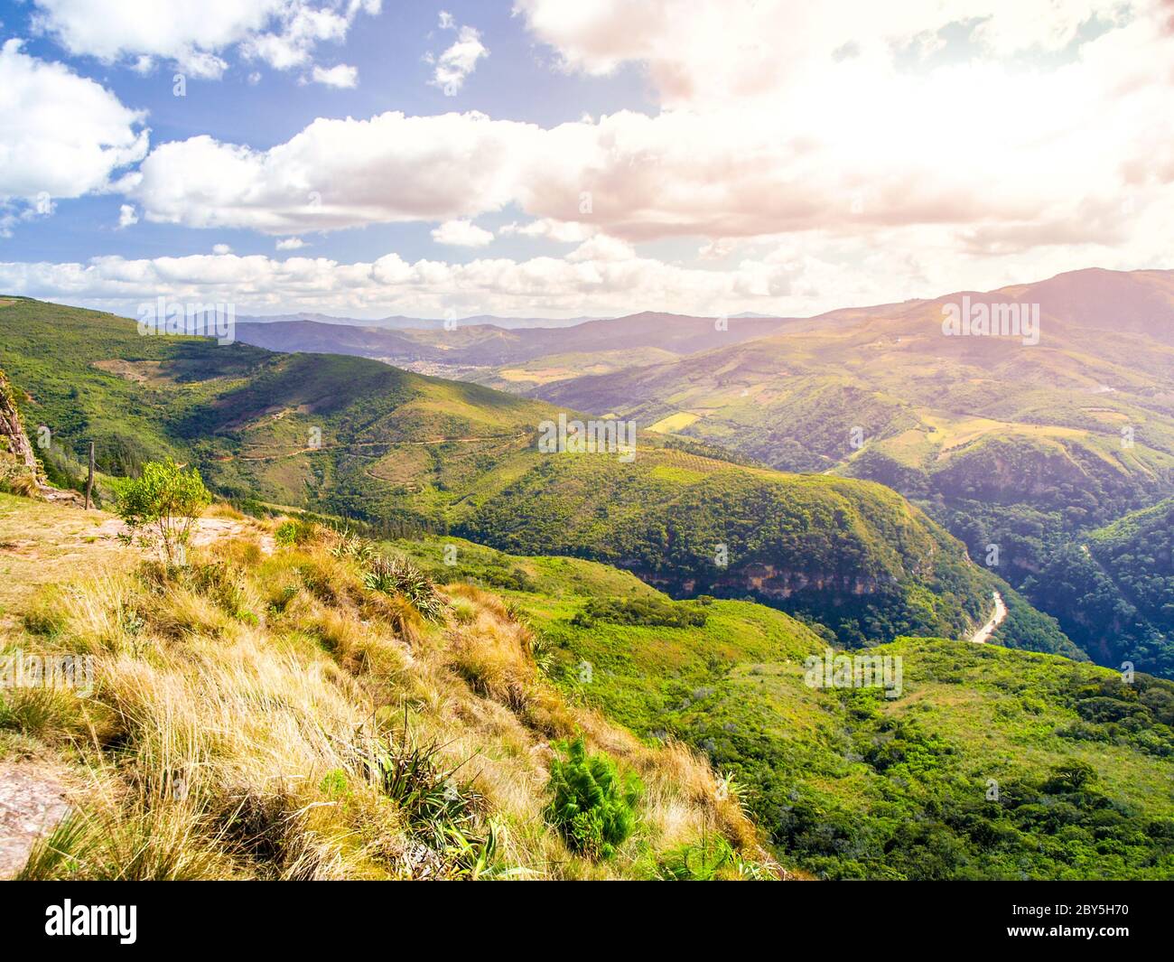 Andean landscape around Samaipata village, Bolivia, South America Stock Photo