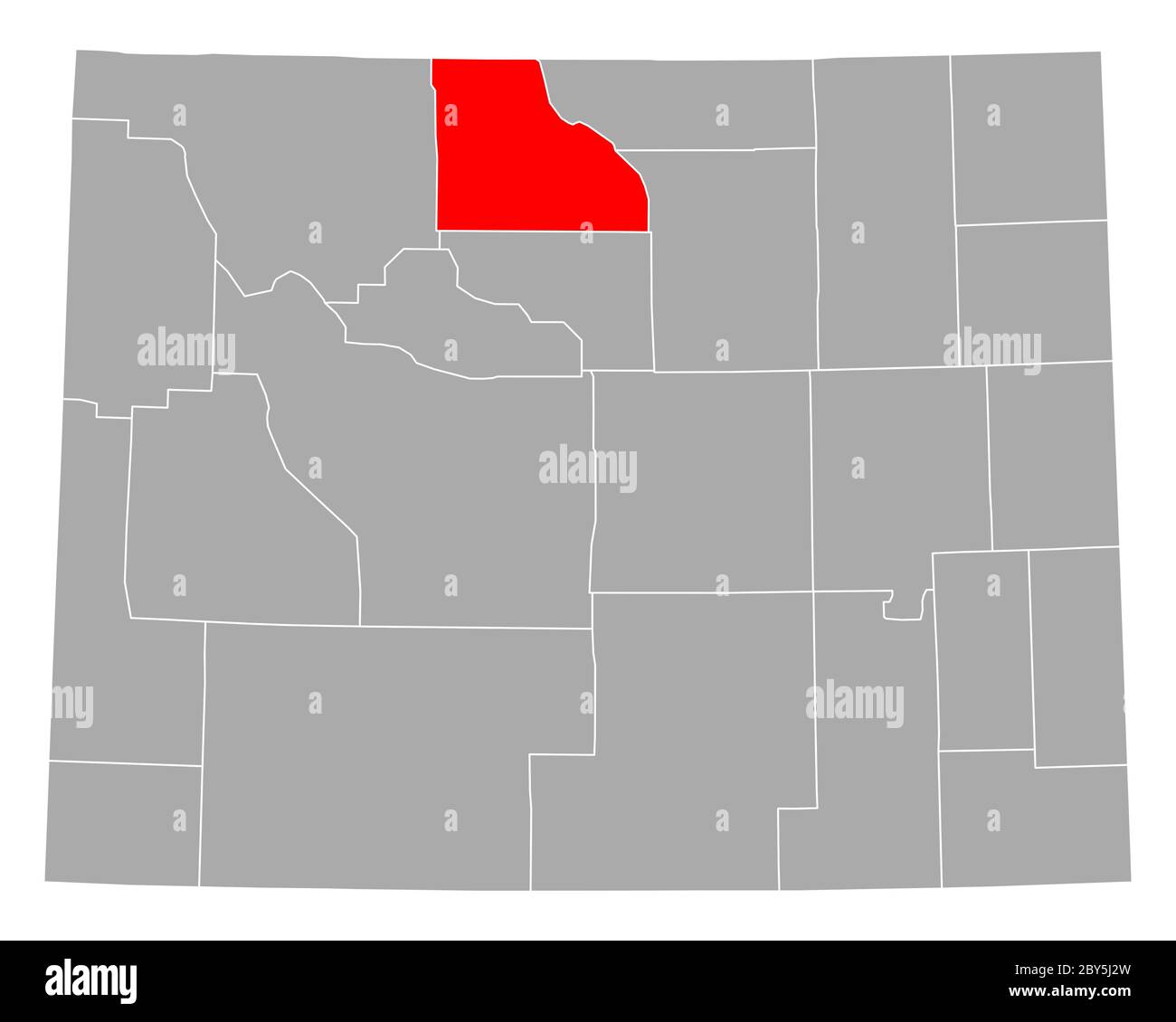 Map of Big Horn in Wyoming Stock Photo Alamy