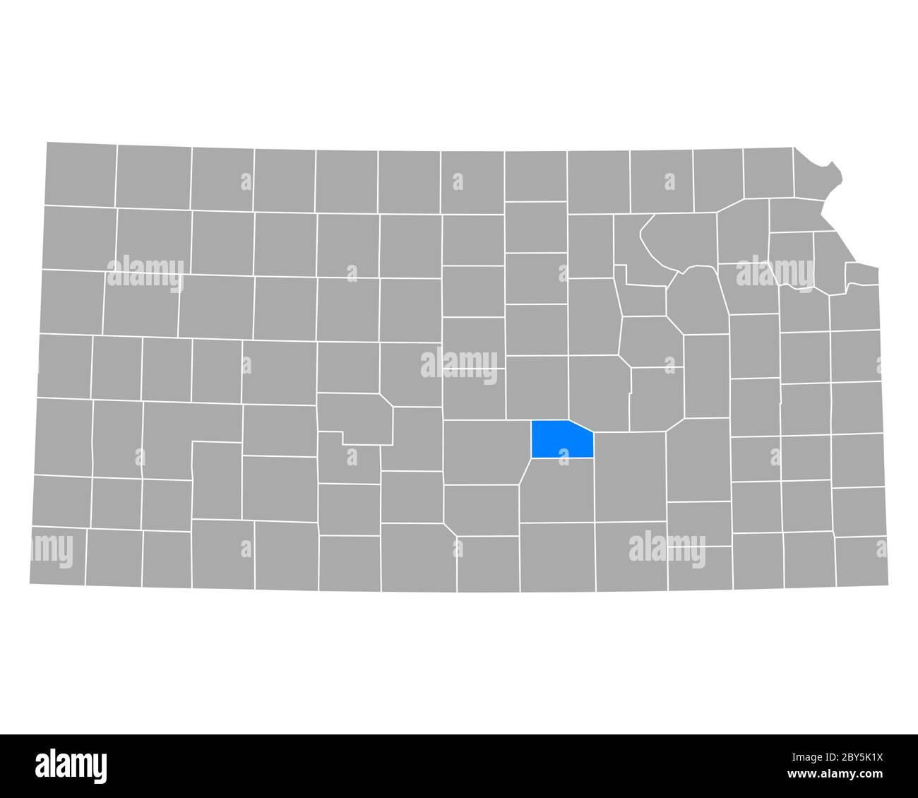 Map of Harvey in Kansas Stock Photo Alamy