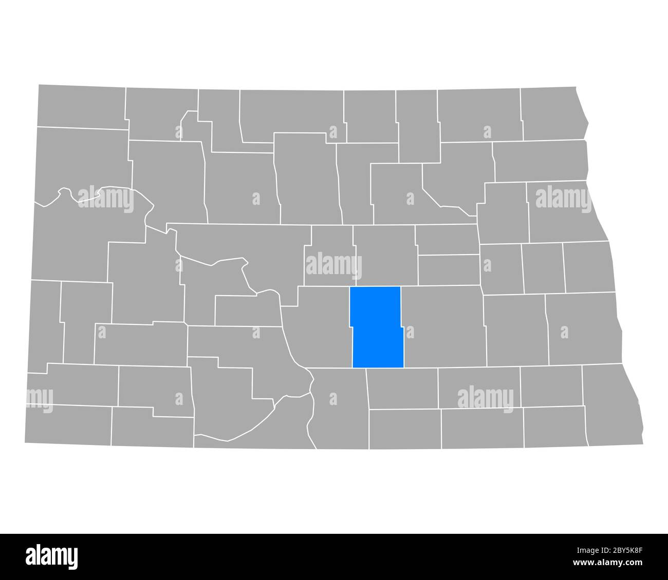 Map of Kidder in North Dakota Stock Photo Alamy