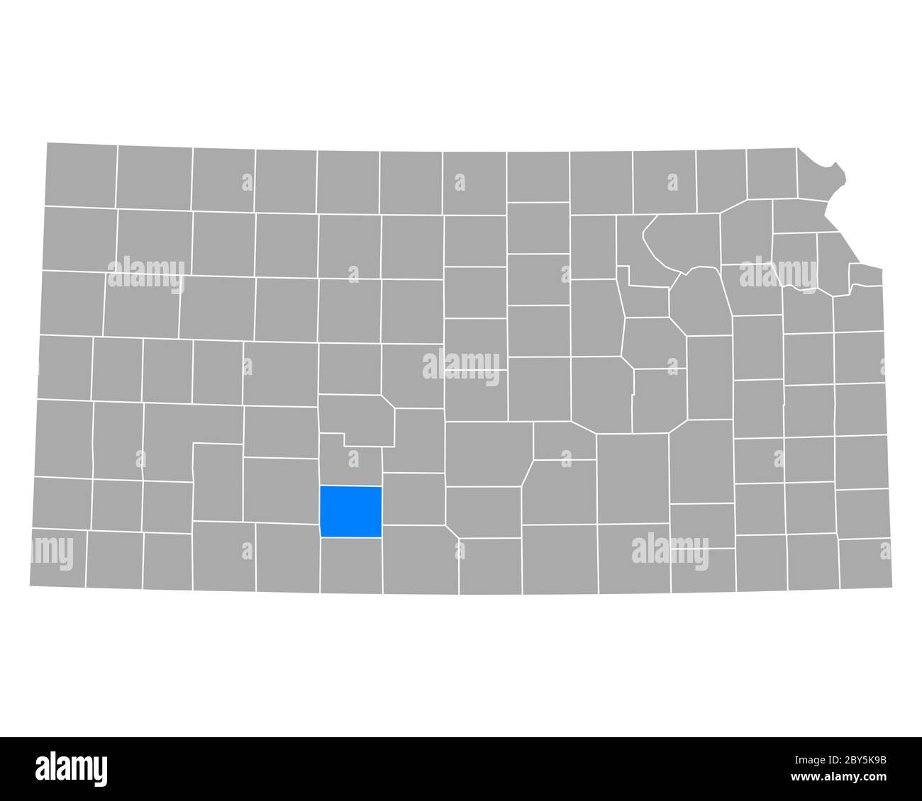 Map of Kiowa in Kansas Stock Photo Alamy